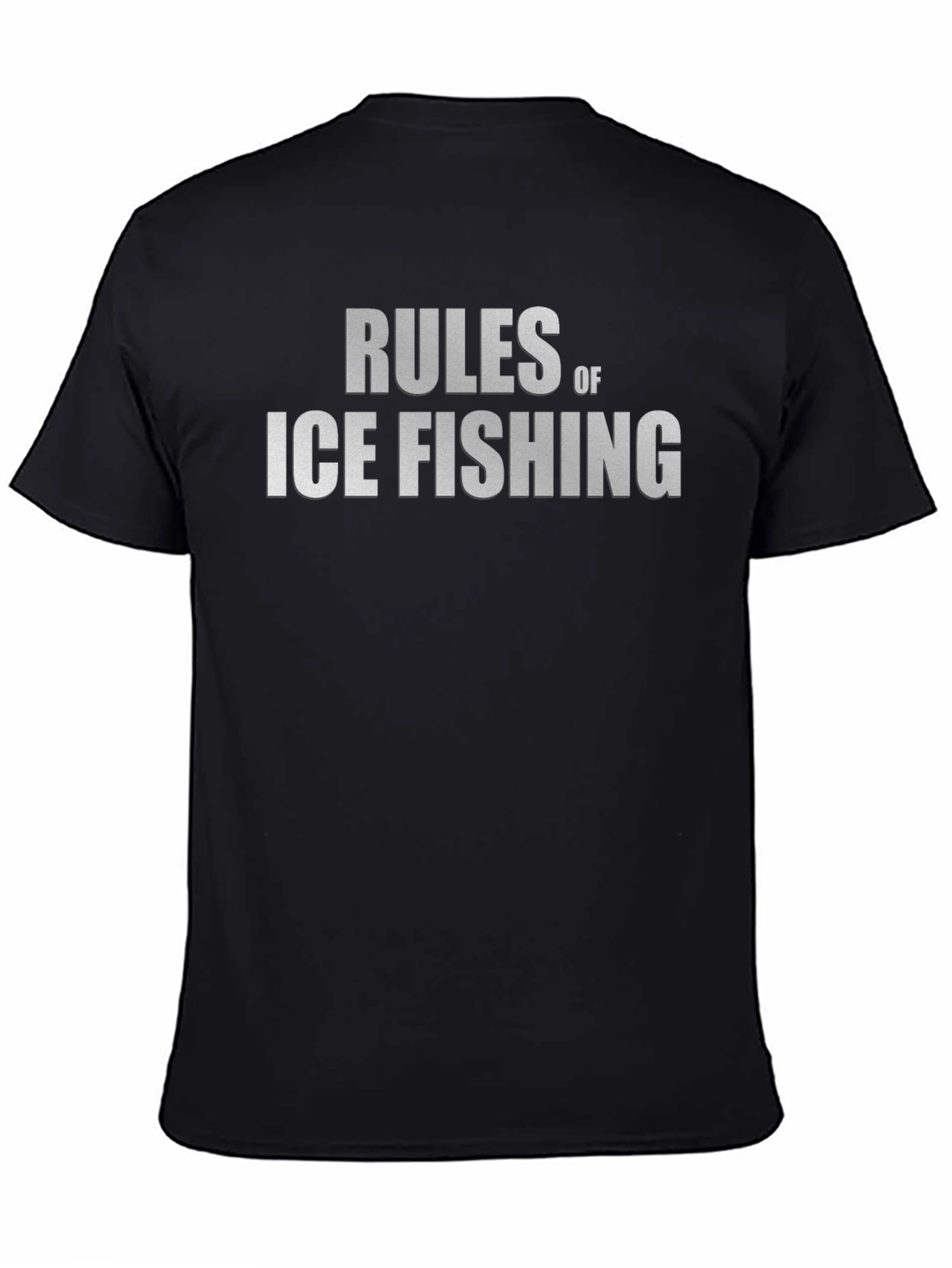 Black Rules of Ice Fishing Graphic Tee view 4