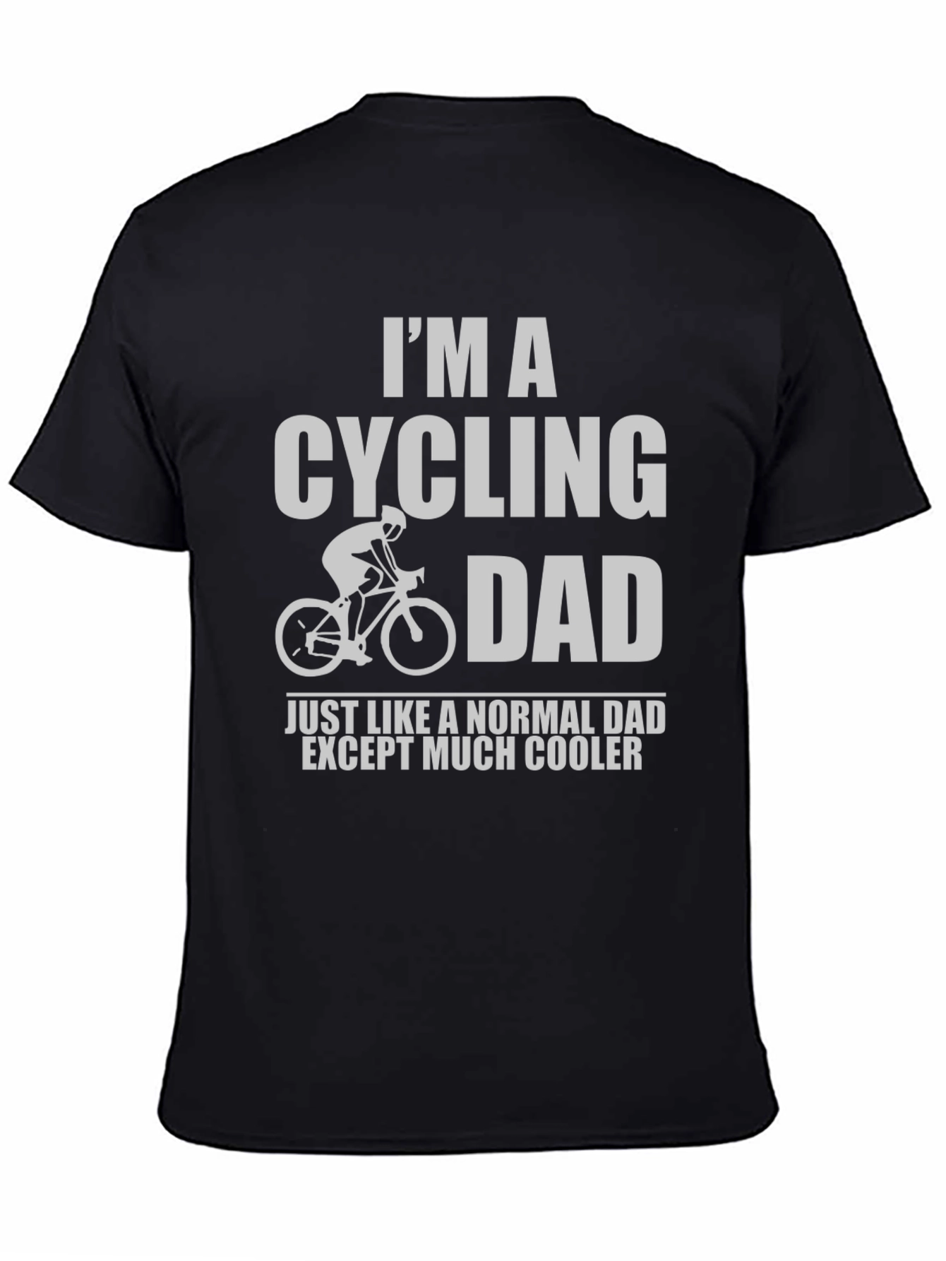 Black Cycling Dad T-Shirt - Cool Dad Graphic Tee view 4
