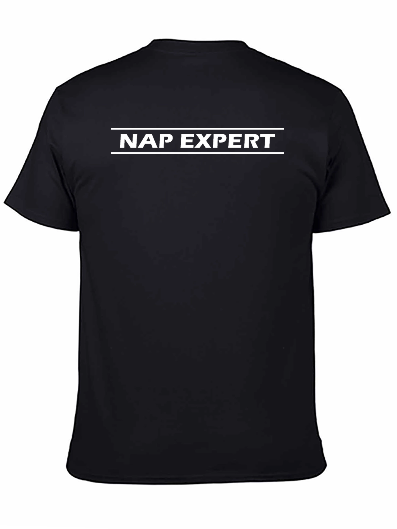 Black Nap Expert T-Shirt - Funny Sleep Tee view 4
