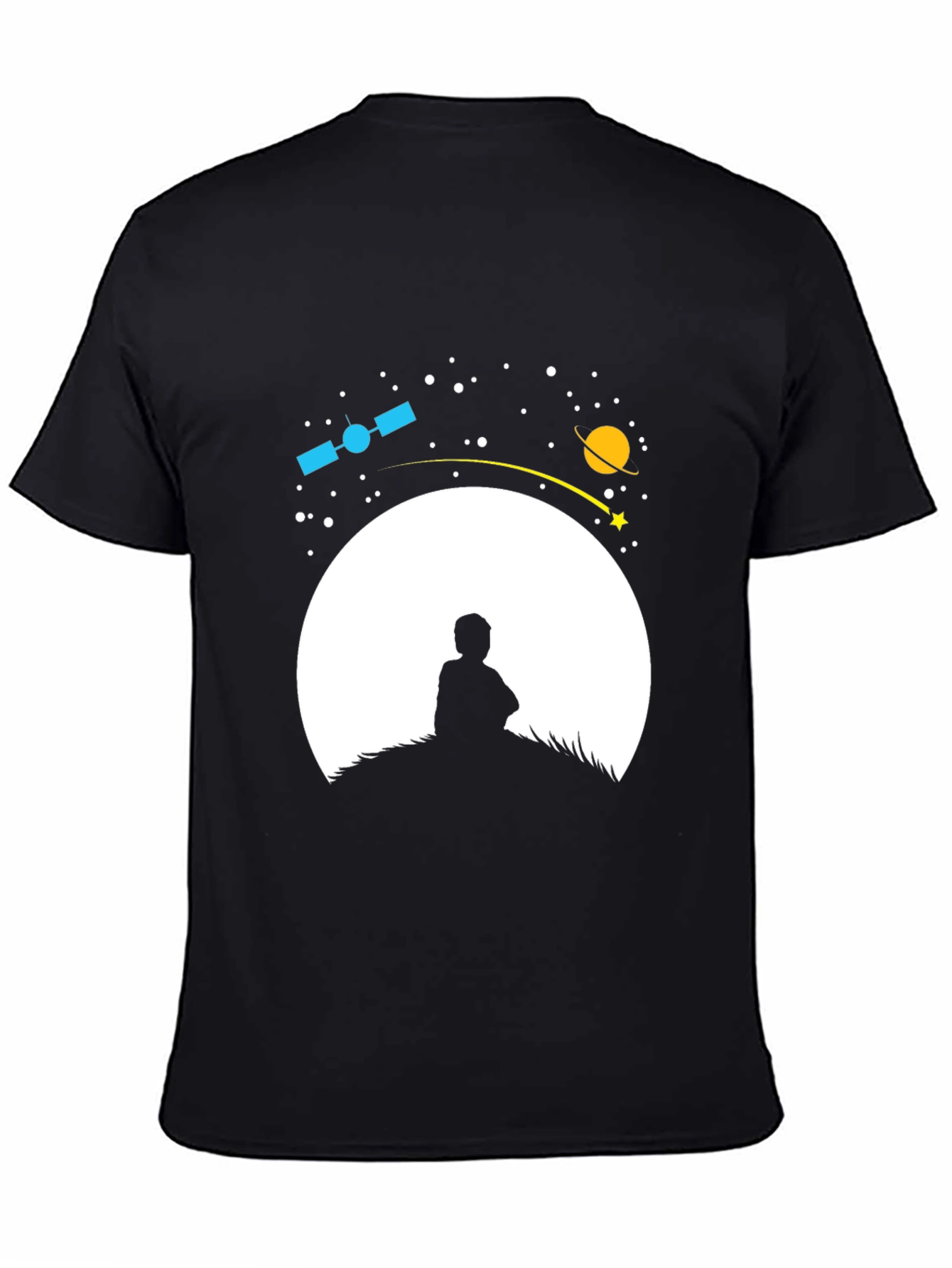 Black Cosmic Dreamer Graphic Tee - Black view 4