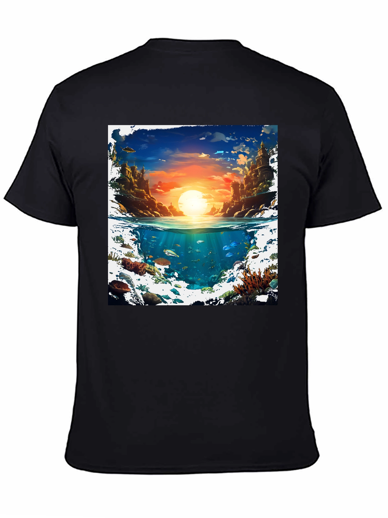 Ocean & Sky Graphic Tee - Unique Design! - 4