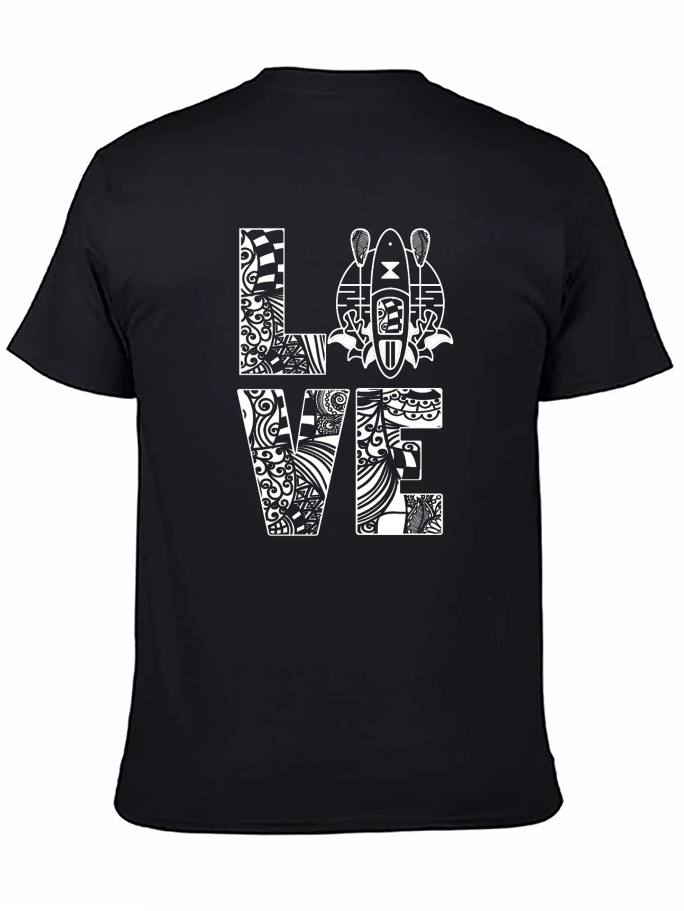 Love Kayaking Graphic T-Shirt - Black - 4