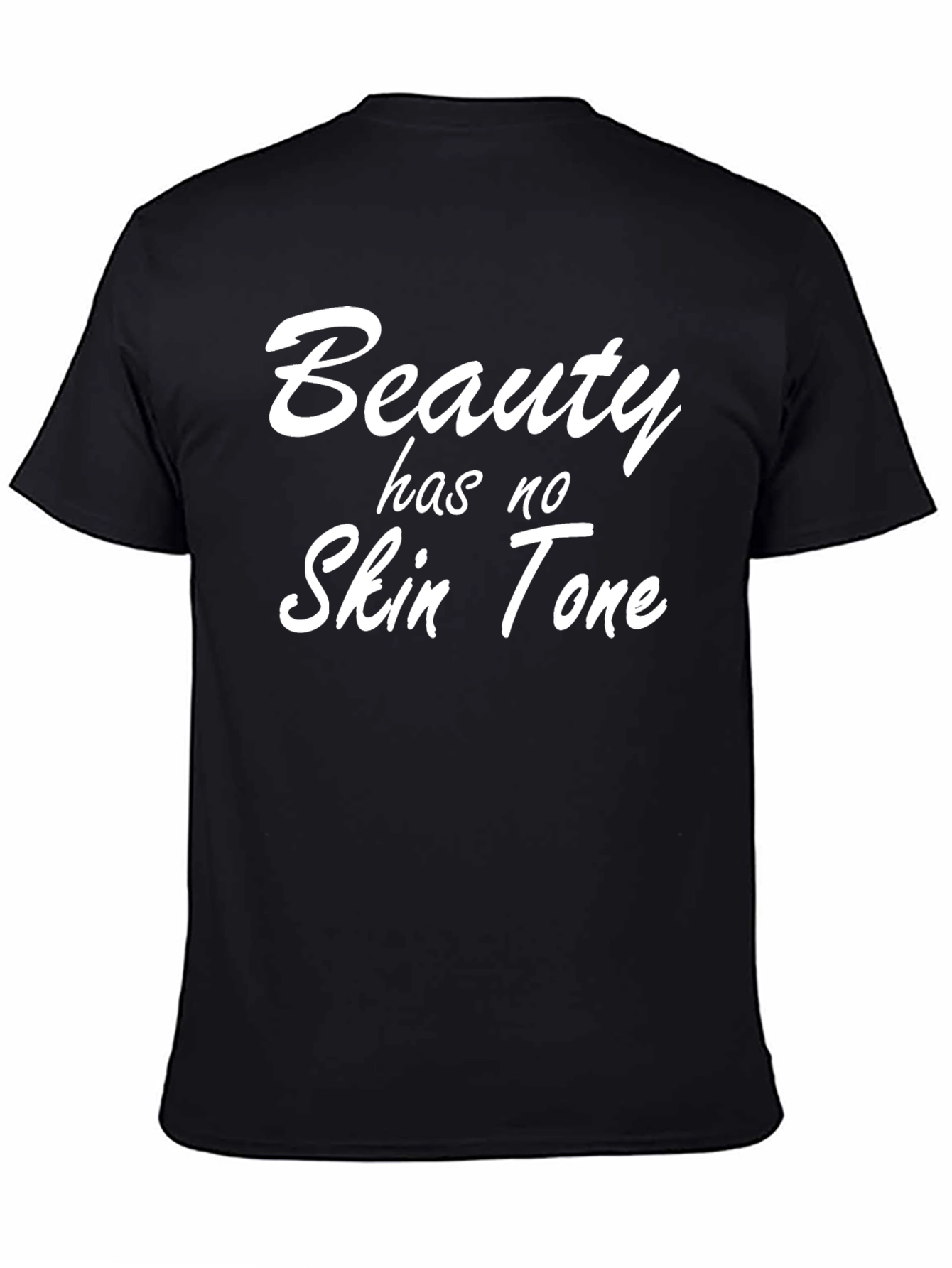 Black Beauty Has No Skin Tone Graphic Tee - Black Unisex T-Shirt view 4