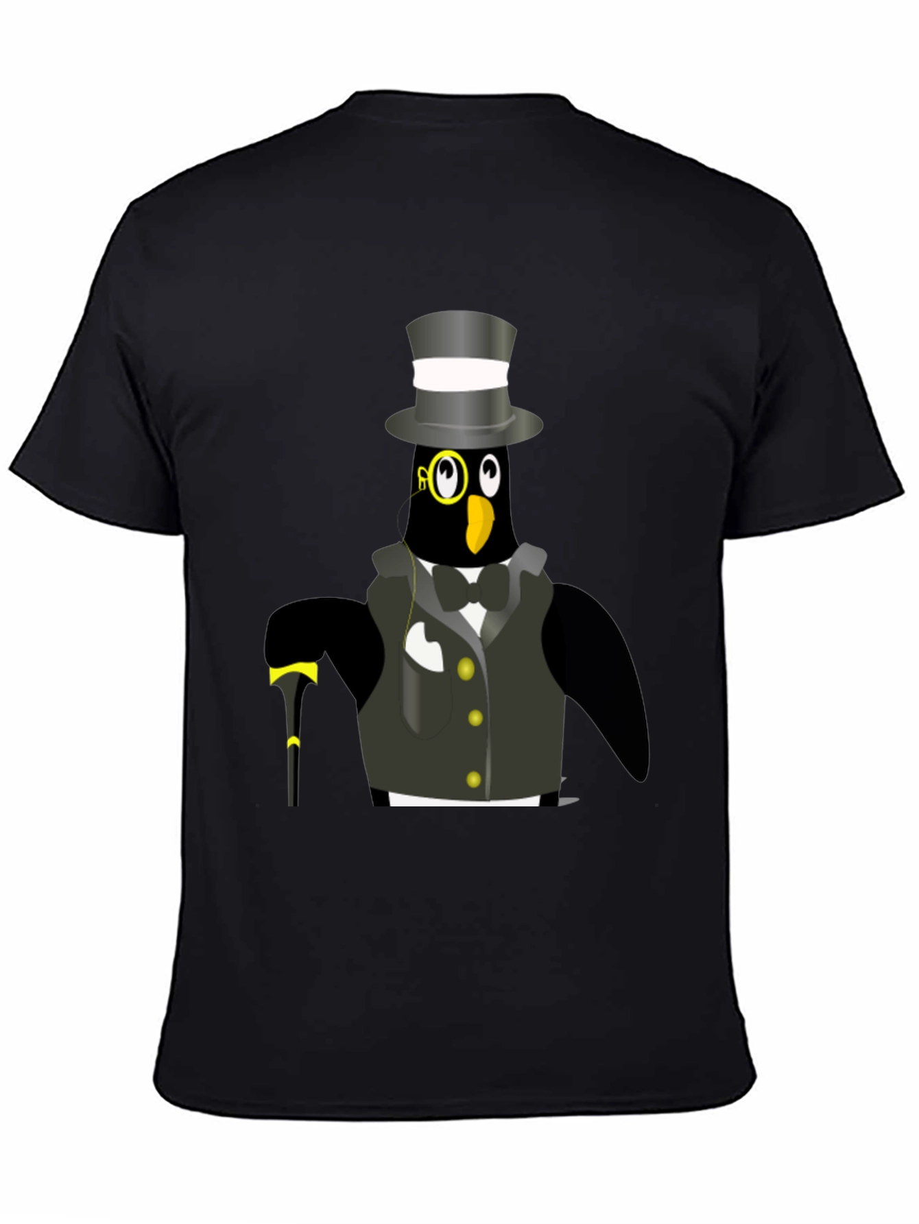 Black Penguin Tuxedo T-Shirt - Dapper Bird Tee view 4