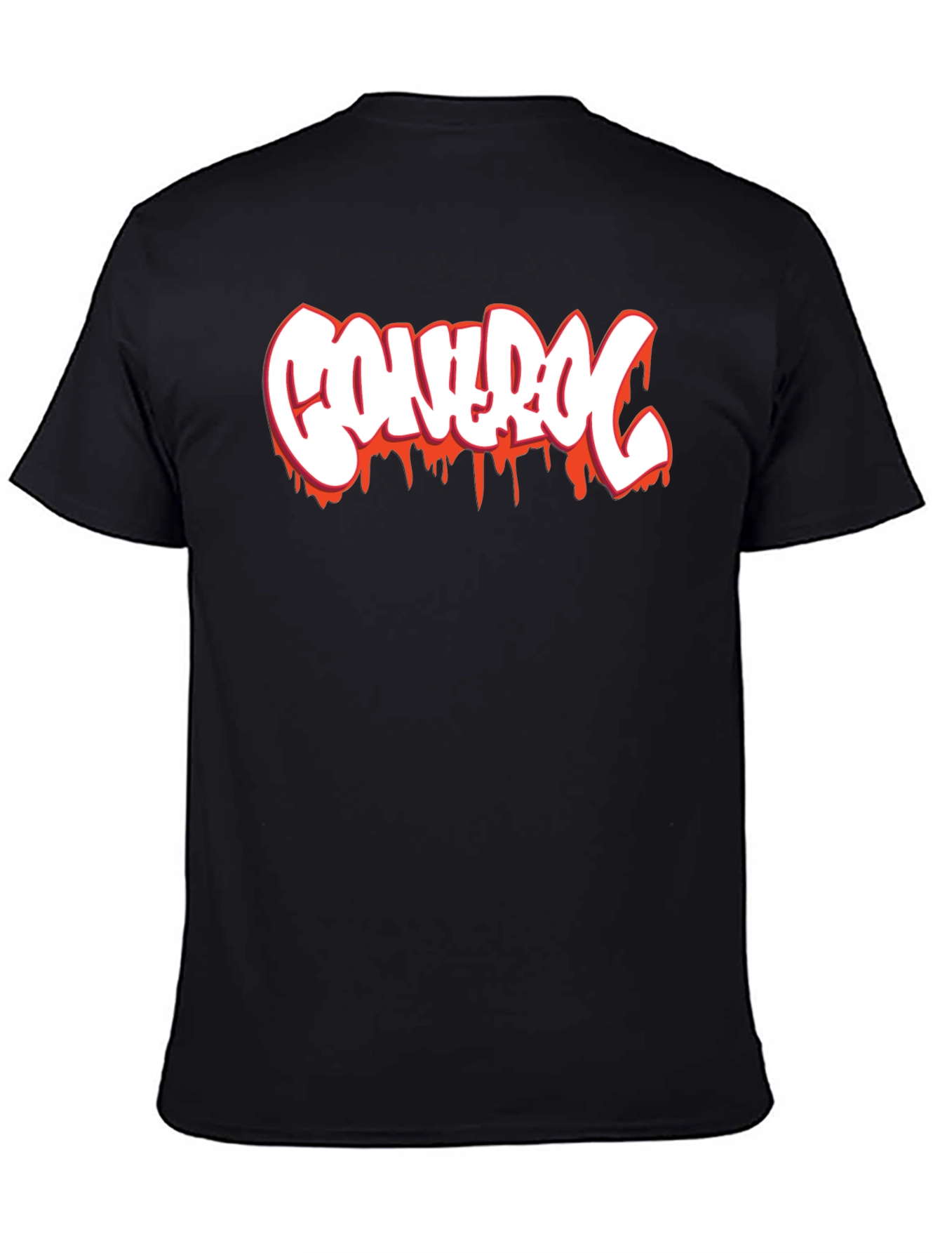 Black Control Graphic Print Black T-Shirt view 4