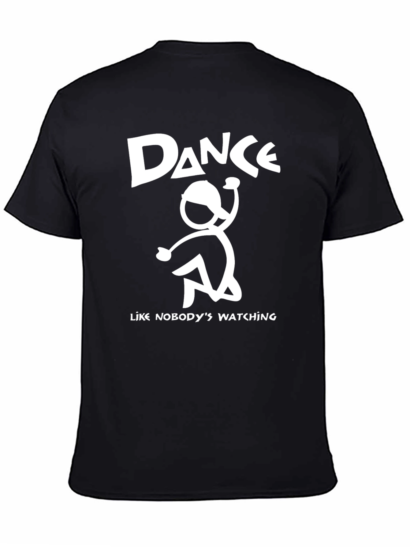 Black Dance Like Nobody's Watching Black Graphic Tee view 4