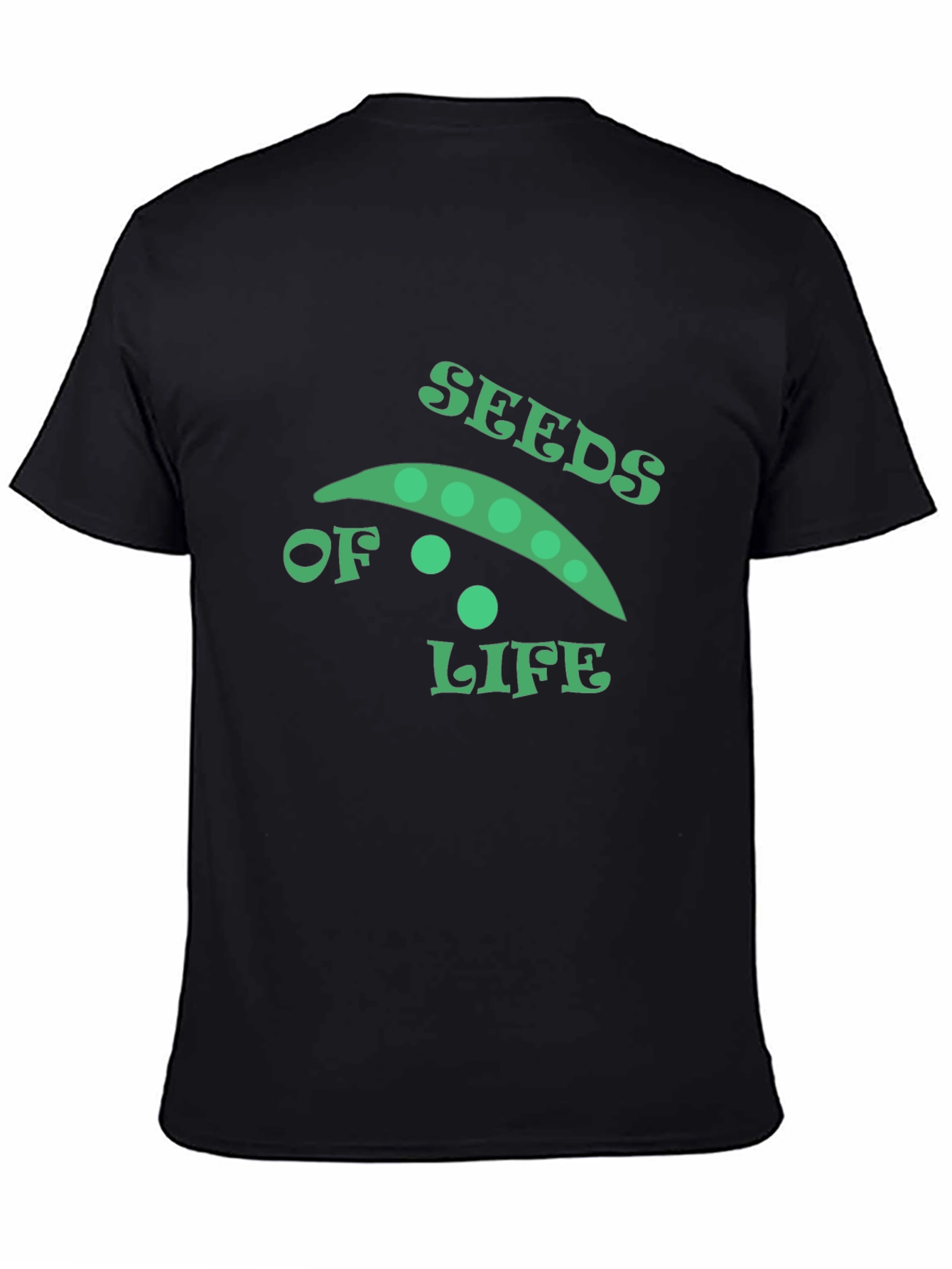 Black Seeds of Life Graphic Tee - Black Cotton view 4