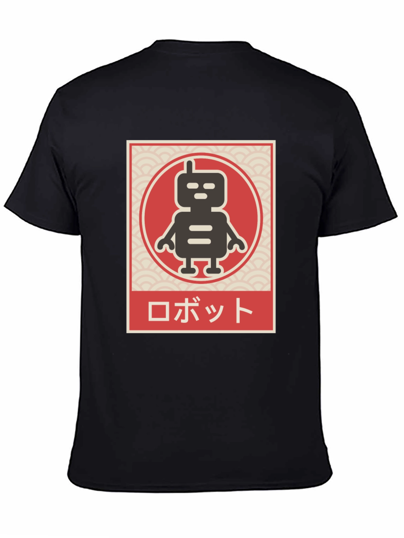 Black Retro Robot T-Shirt - Japanese Style view 4