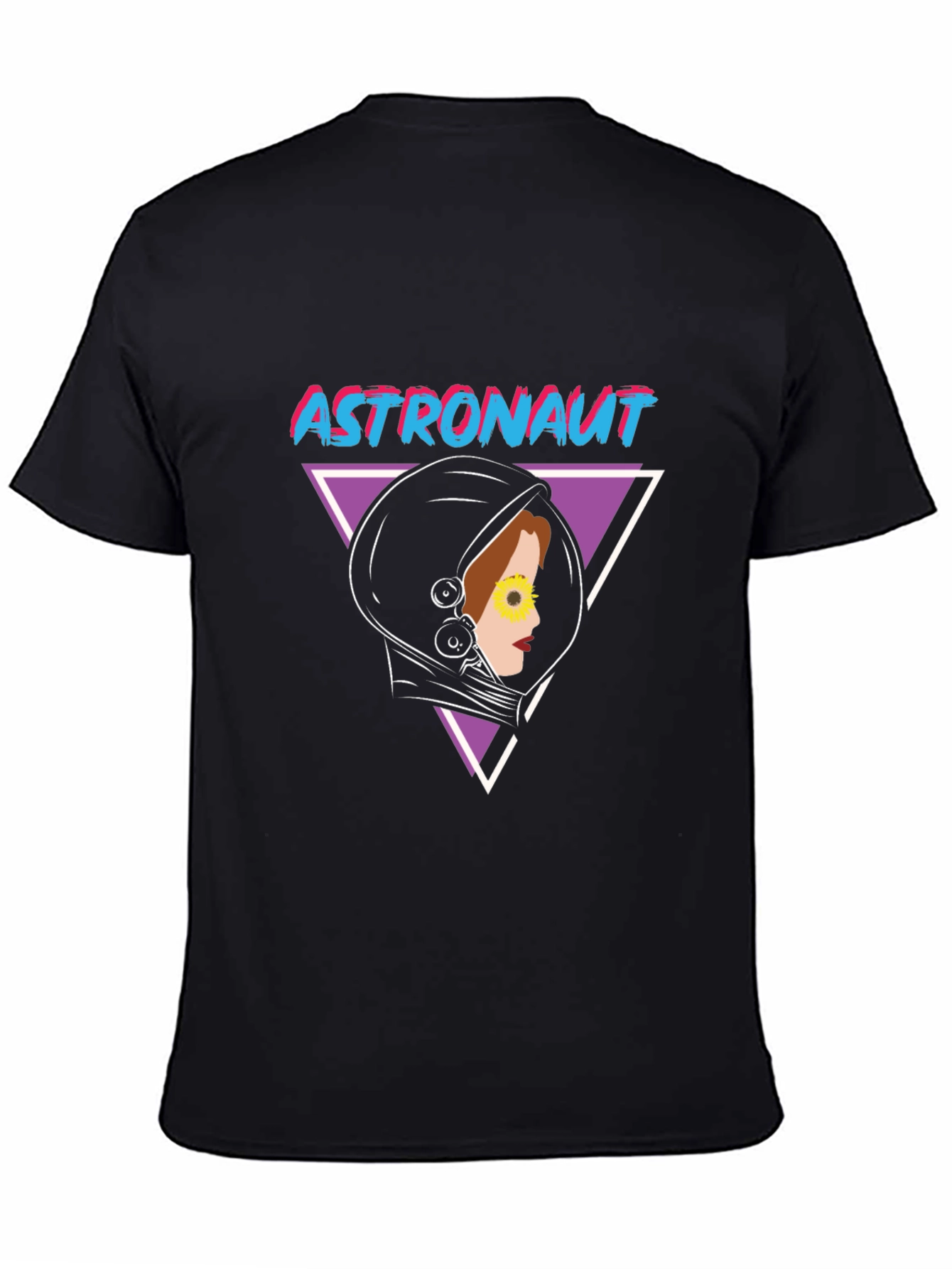 Black Astronaut Graphic Tee - Retro Space Style view 4