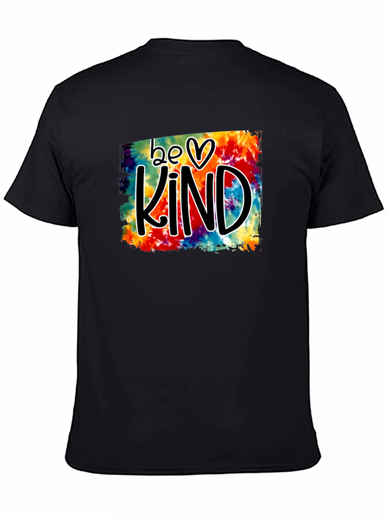 Black Be Kind Tie Dye Graphic Tee - Black view 4