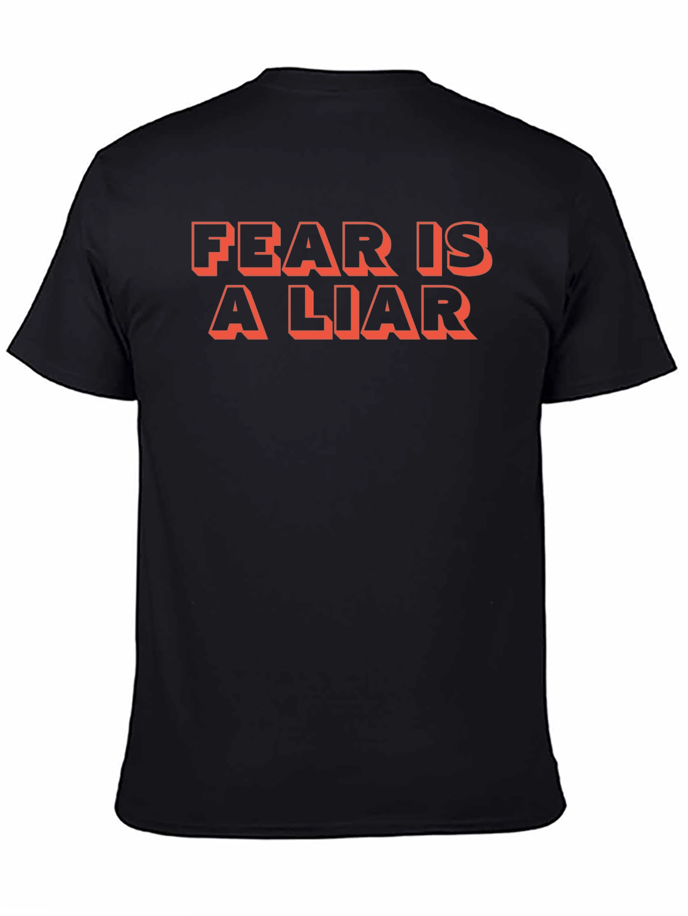 Black Fear Is A Liar Graphic Tee - Black view 4