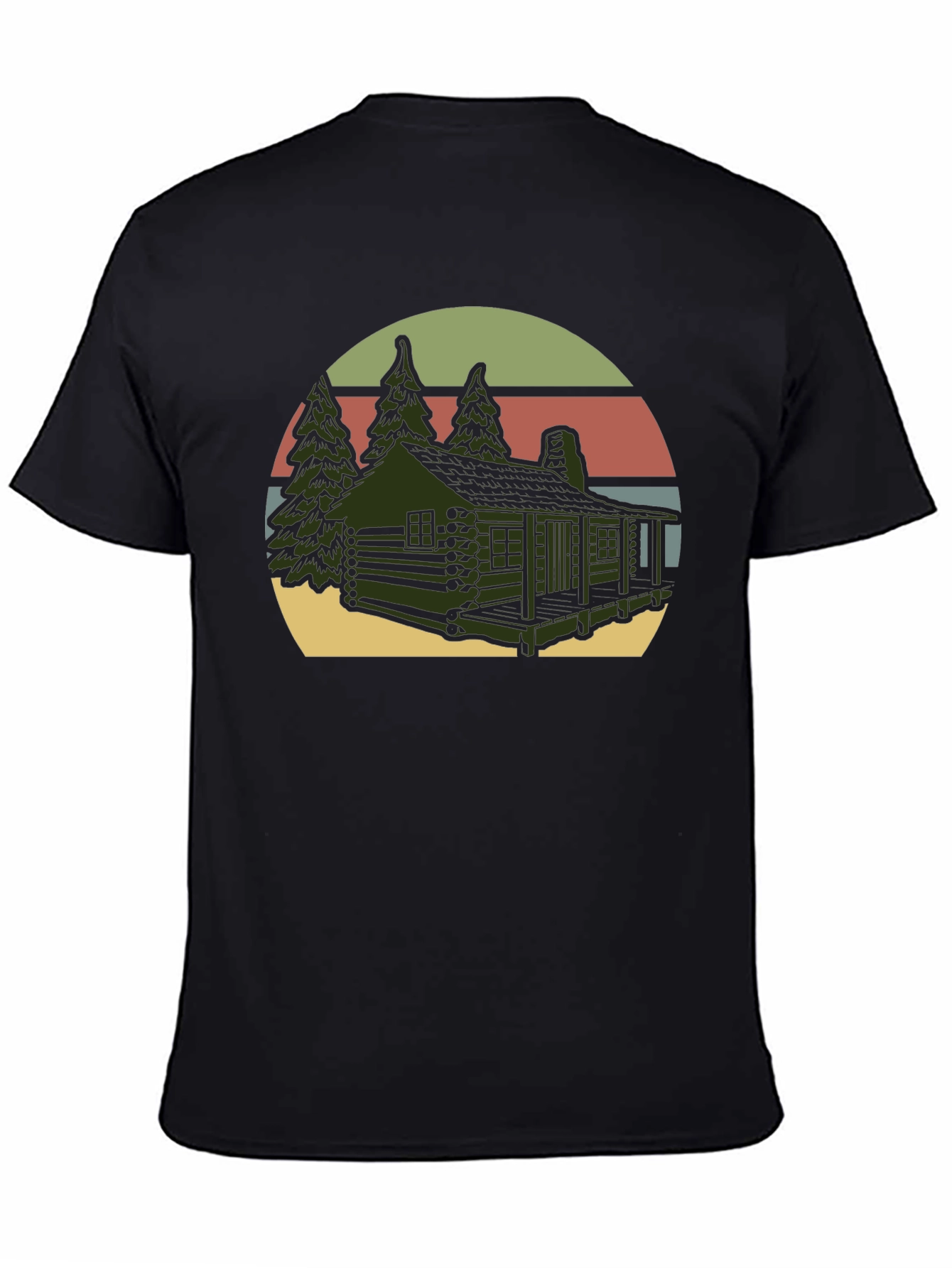 Black Cabin Retreat Graphic Tee view 4