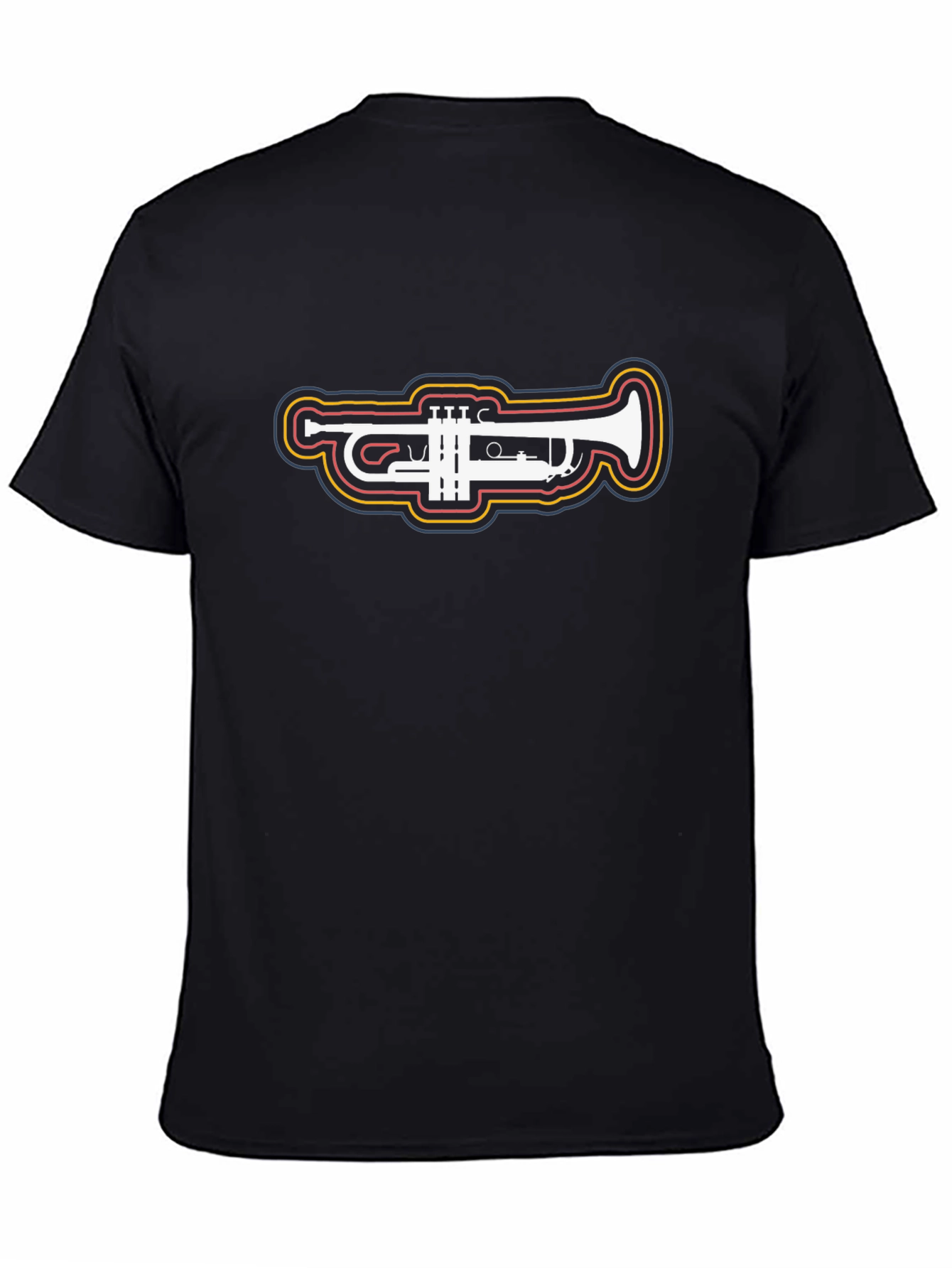 Black Trumpet Graphic Tee - Stylish Musical Instrument Shirt view 4