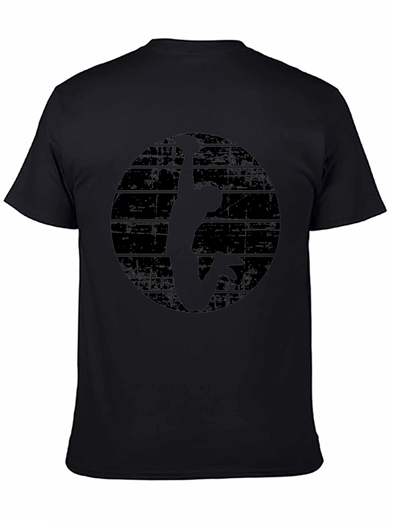 Black Silhouette Climber Graphic T-Shirt view 4