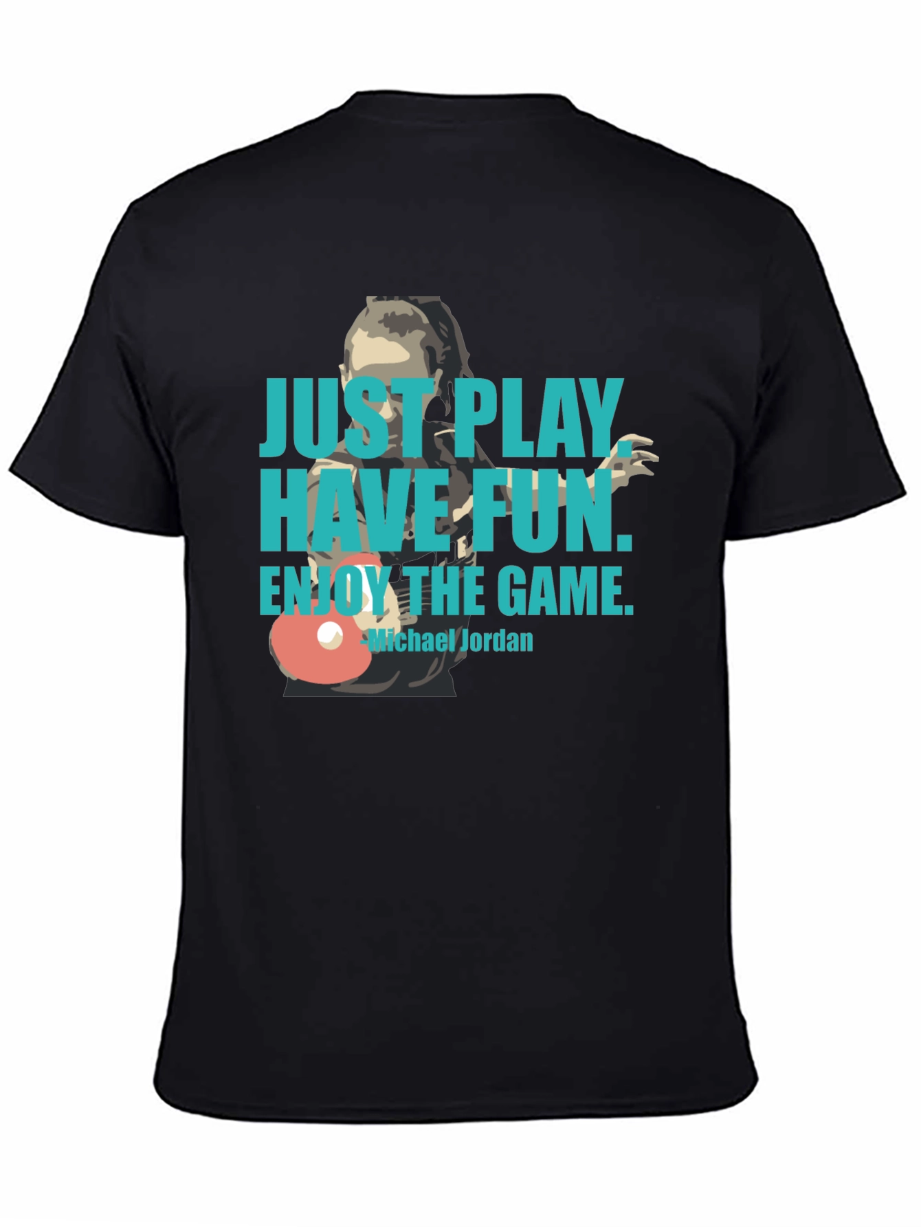 Black Just Play, Have Fun T-Shirt view 4