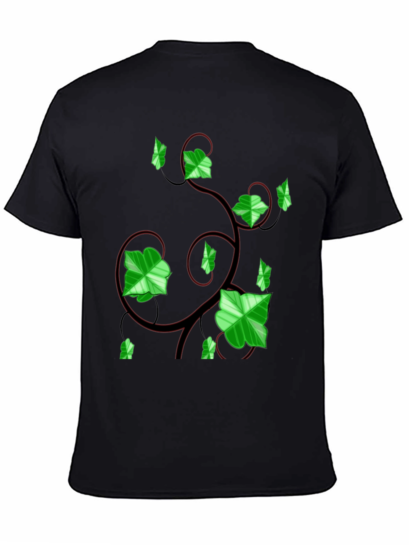 Black Ivy Vine Graphic Tee - Black view 4