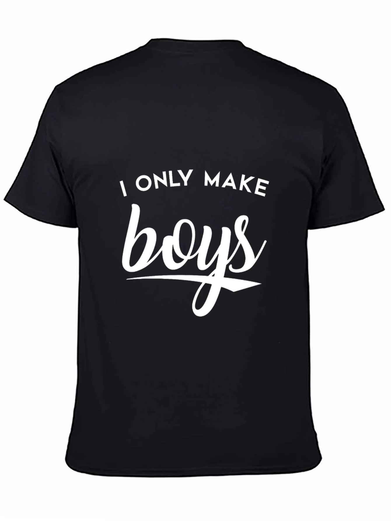 Black I Only Make Boys Graphic Tee - Black Cotton Blend Shirt view 4