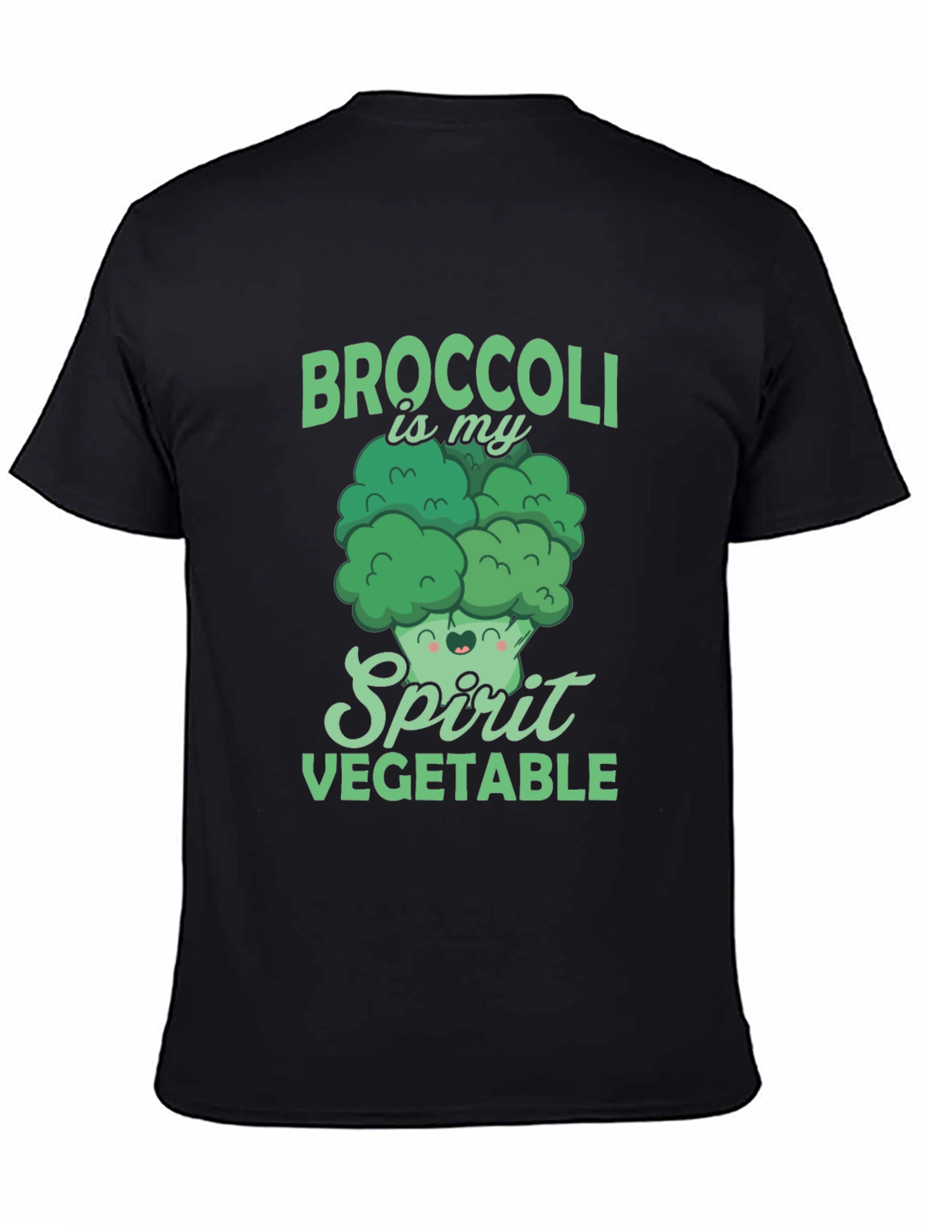 Black Broccoli is My Spirit Vegetable T-Shirt view 4