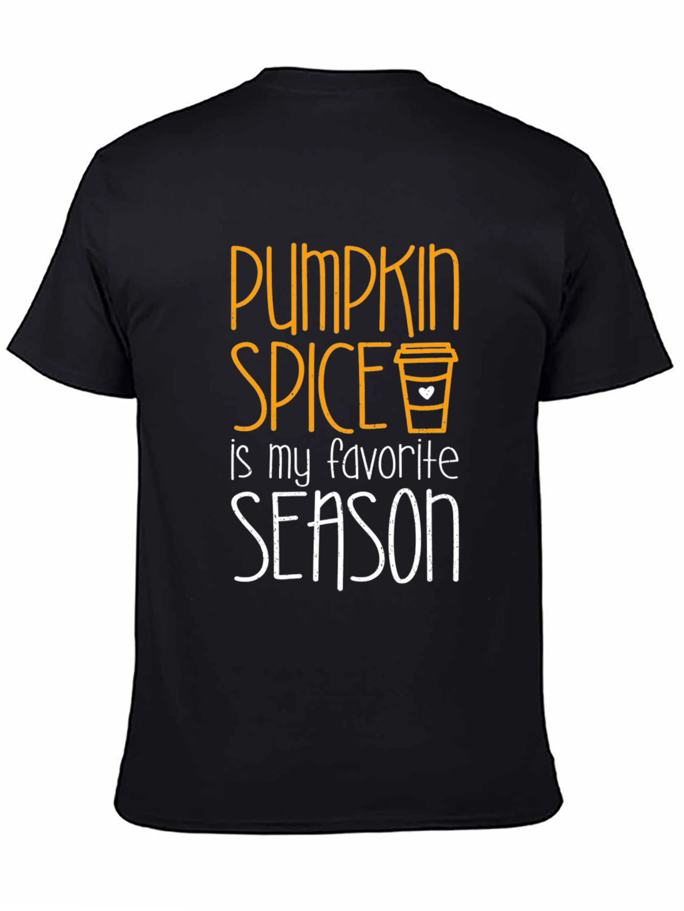 Black Pumpkin Spice Favorite Season Black T-Shirt view 4