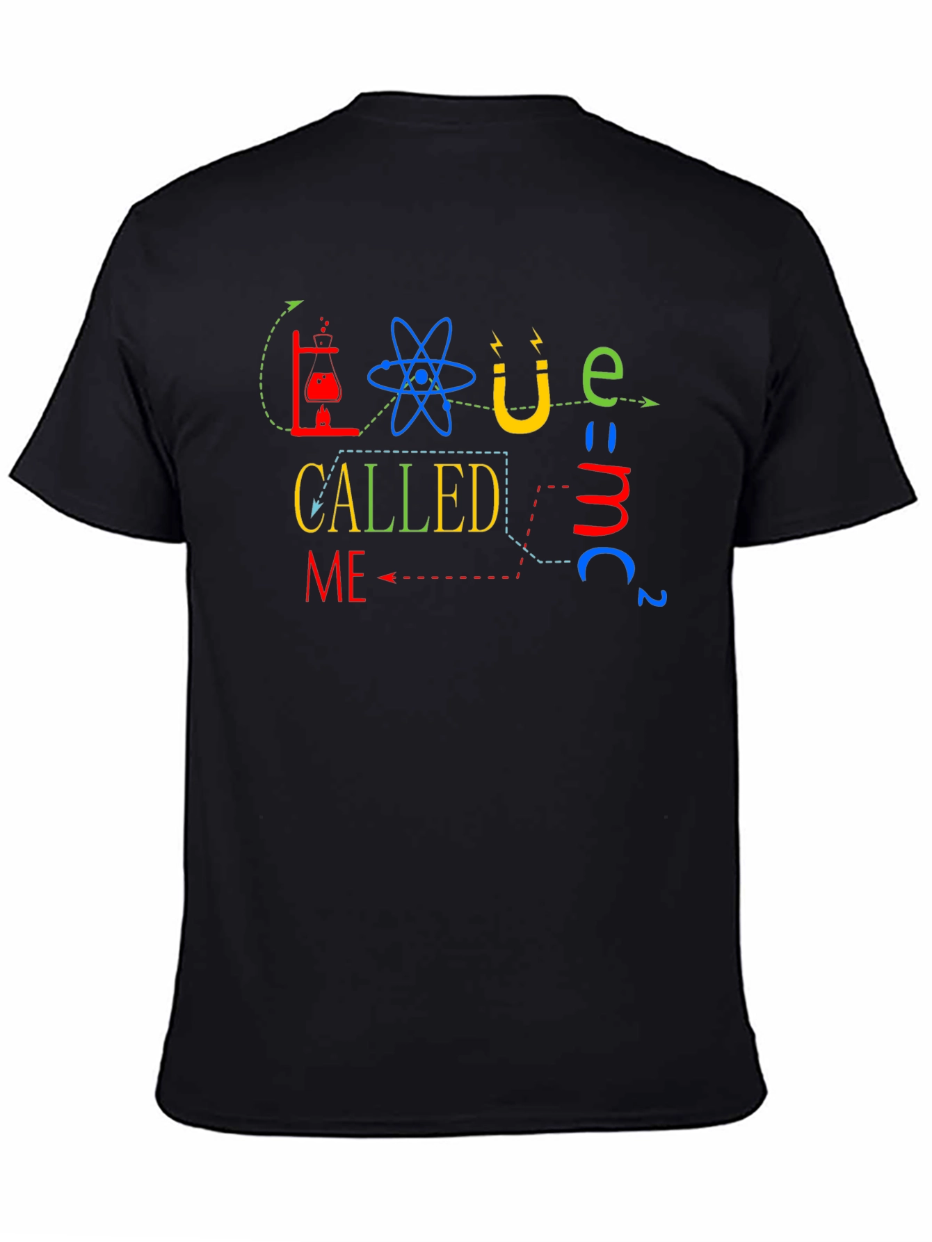 Black Science Called Me T-Shirt - Geeky Fun Apparel view 4