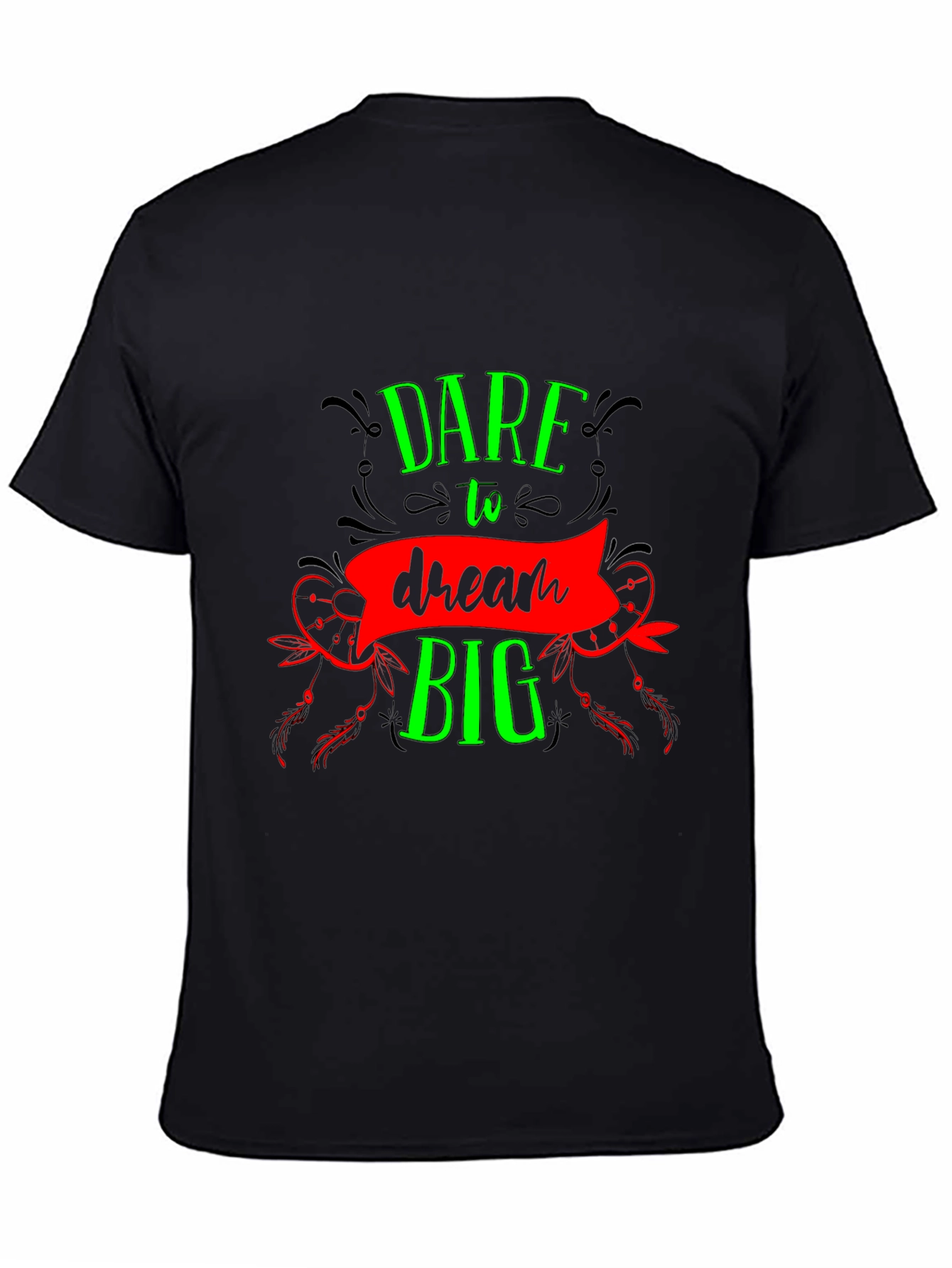 Black Dare to Dream Big Graphic Tee - Black view 4