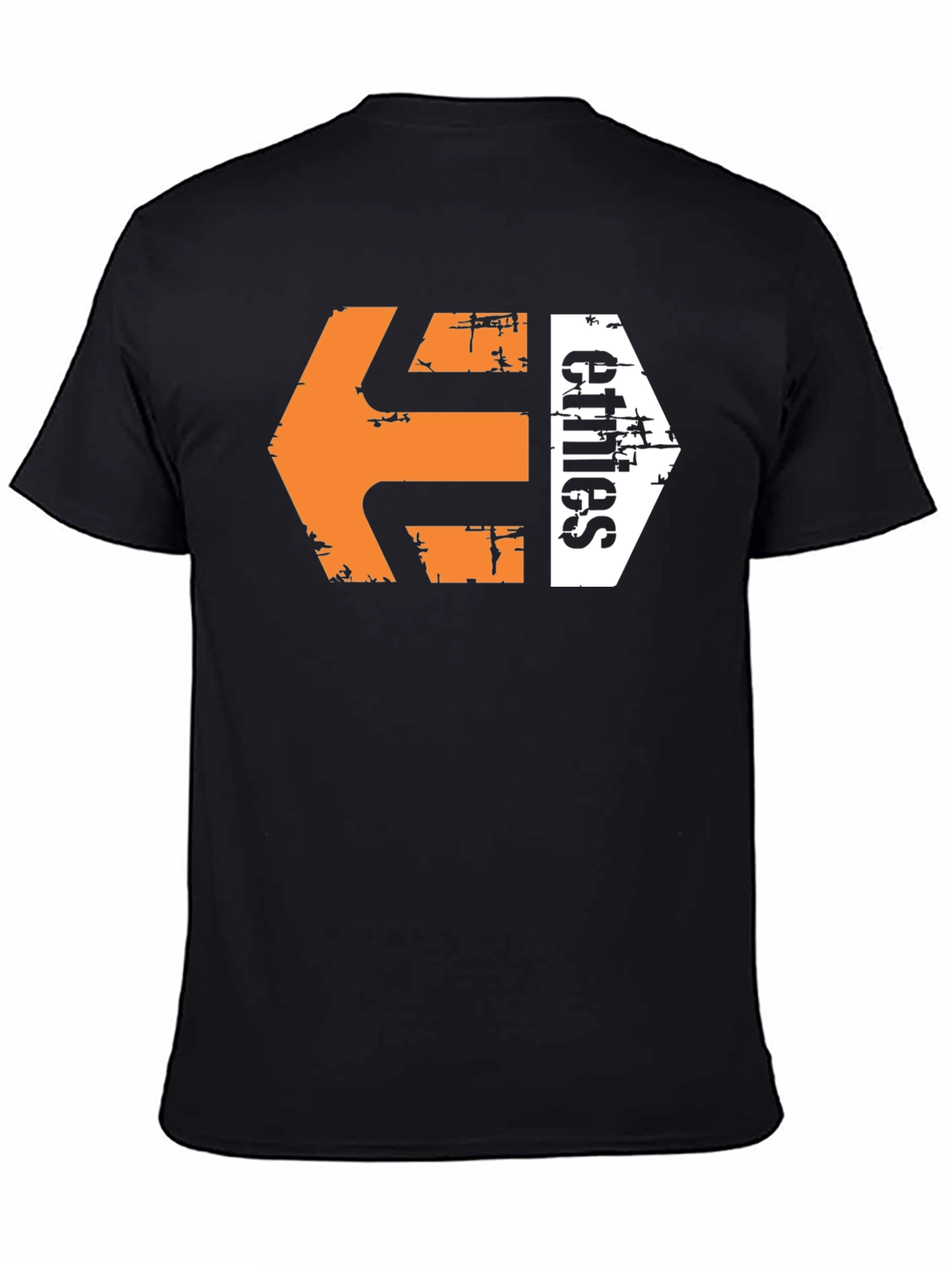 Black Etines Graphic Tee - Men's Black Cotton Blend view 4