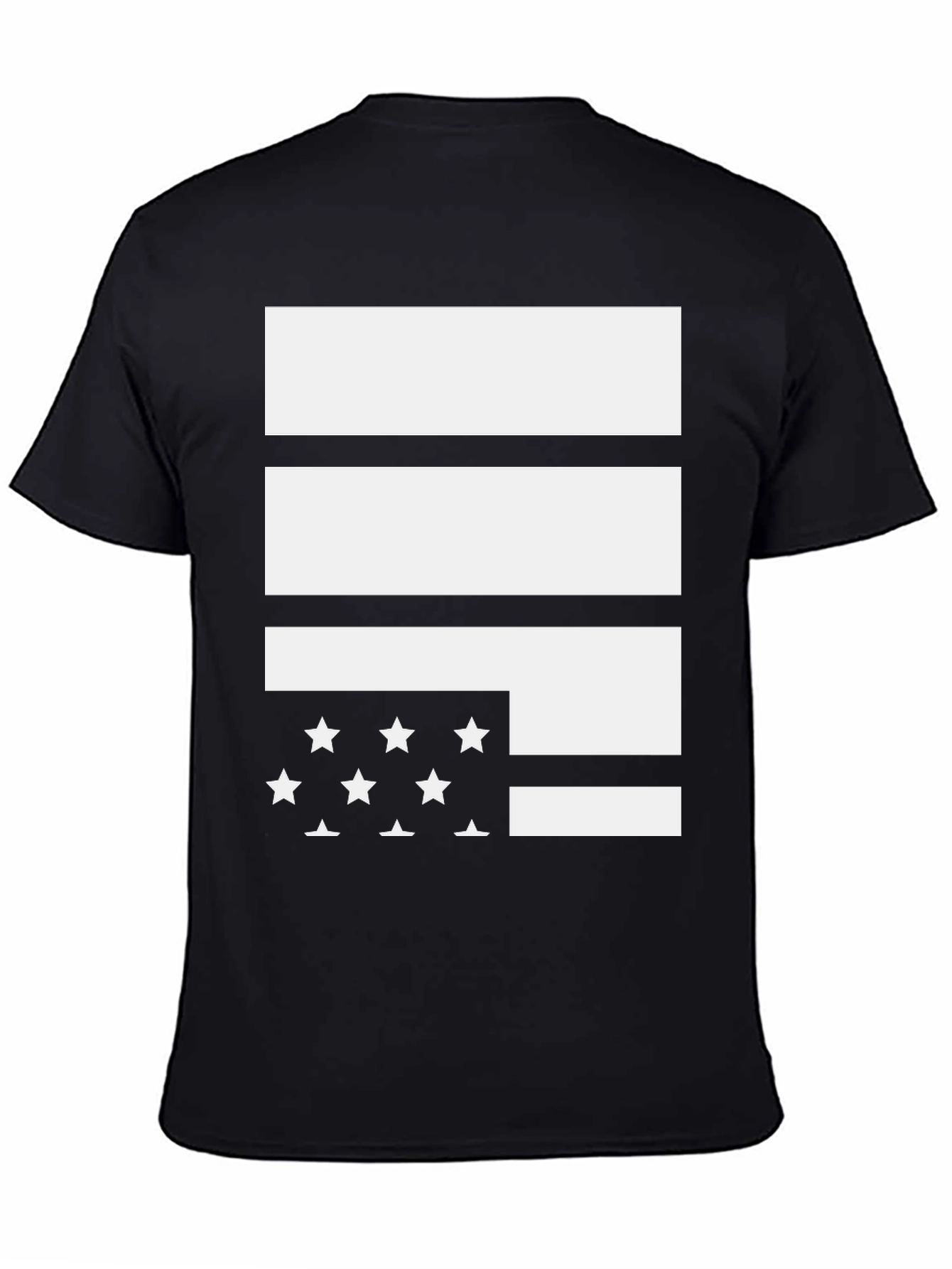 Black Graphic Print Tee - Stars and Stripes view 4