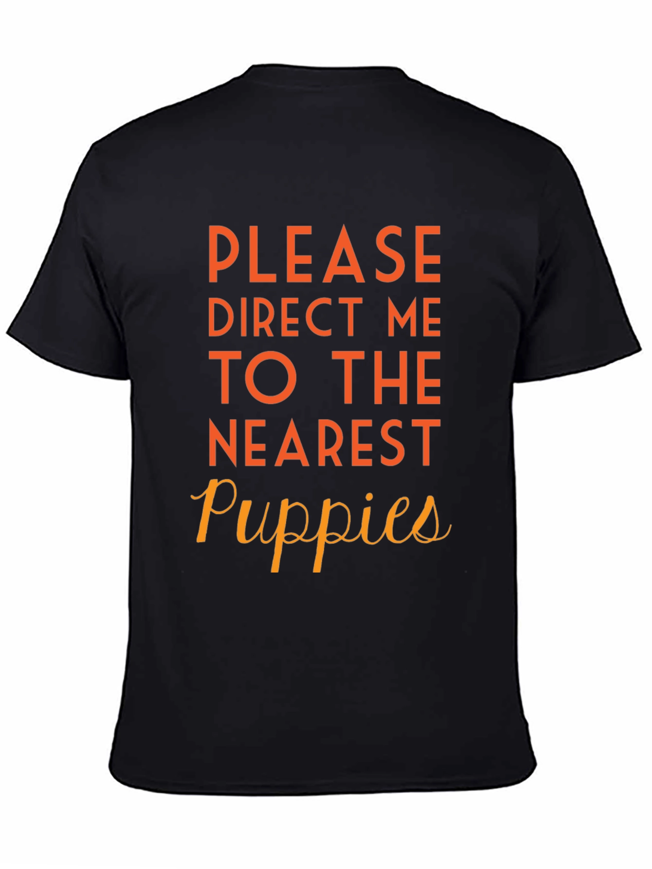Black Direct Me To The Nearest Puppies Black T-Shirt view 4