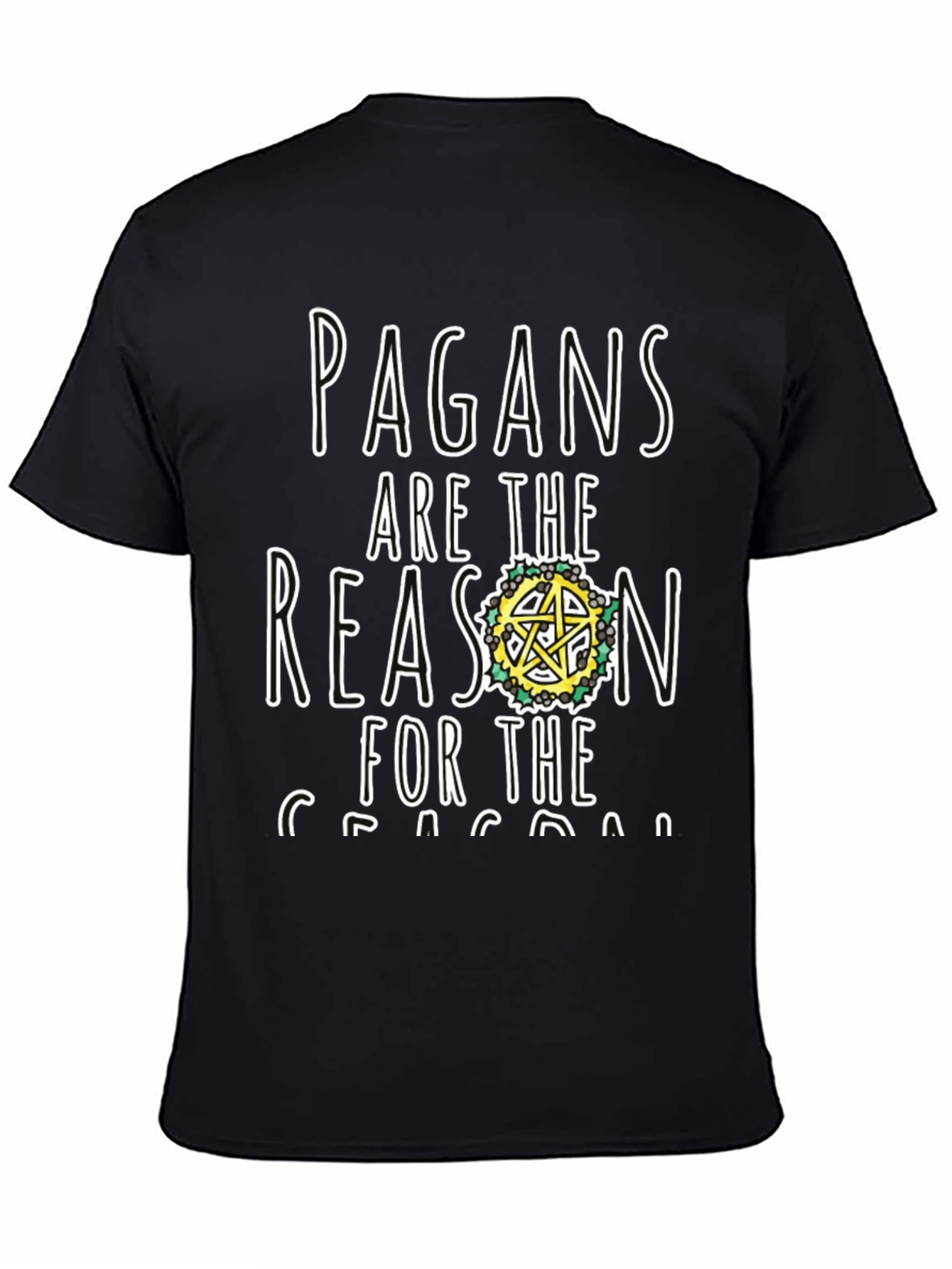 Black Pagan Reason Black T-Shirt view 4
