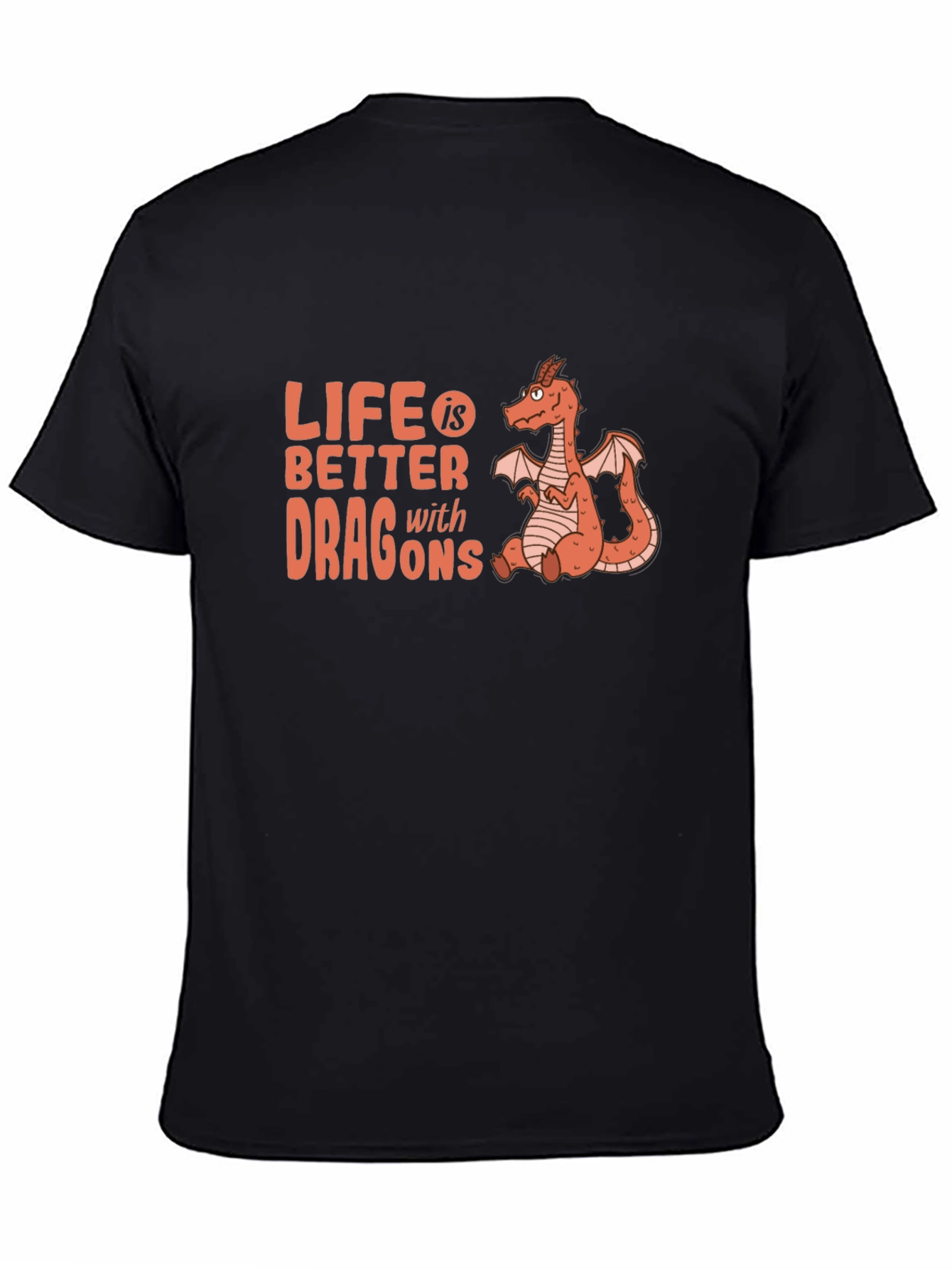 Black Life is Better with Dragons T-Shirt view 4