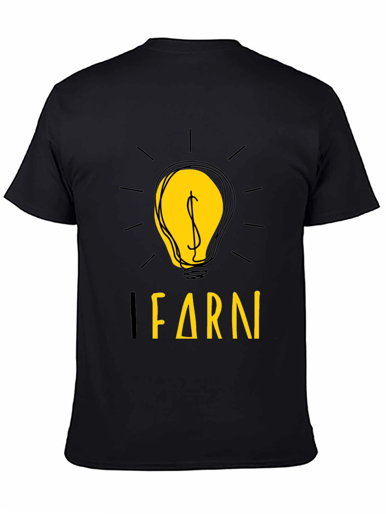 Black Learn & Earn Graphic Tee view 4