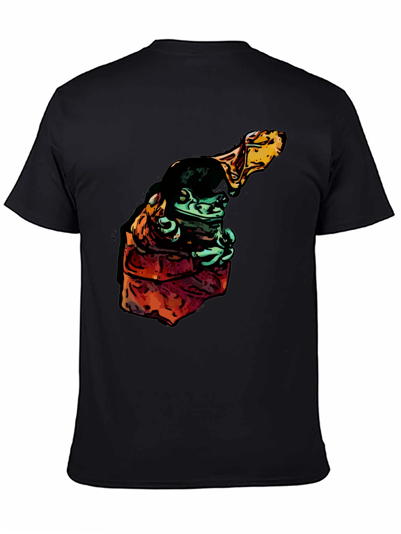 Frog in Hoodie Graphic Tee - Cool Cartoon Style - 4