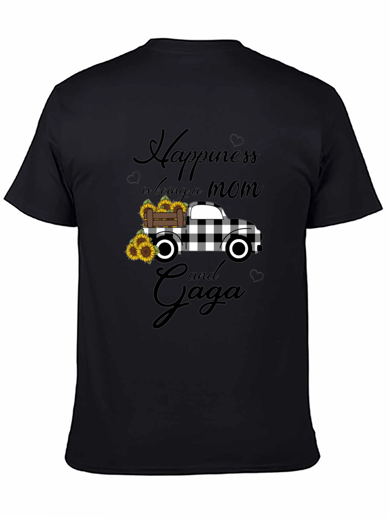 Black Happiness is Being a Mom and Gaga Truck T-Shirt view 4