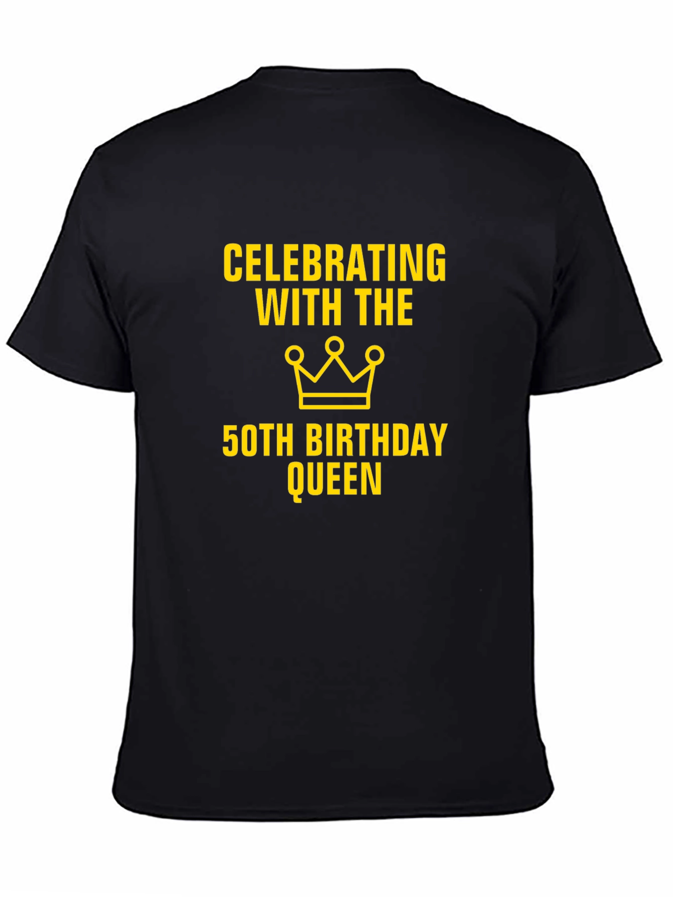 Black 50th Birthday Queen Celebration T-Shirt view 4