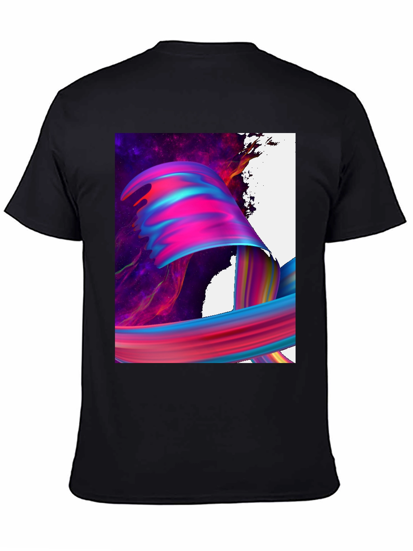 Black Abstract Art Black T-Shirt view 4