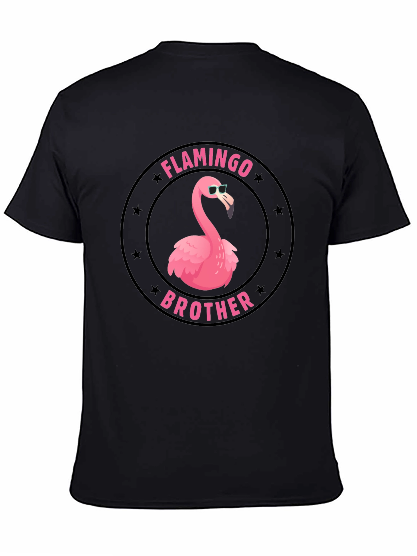 Black Flamingo Brother Graphic T-Shirt - Black view 4