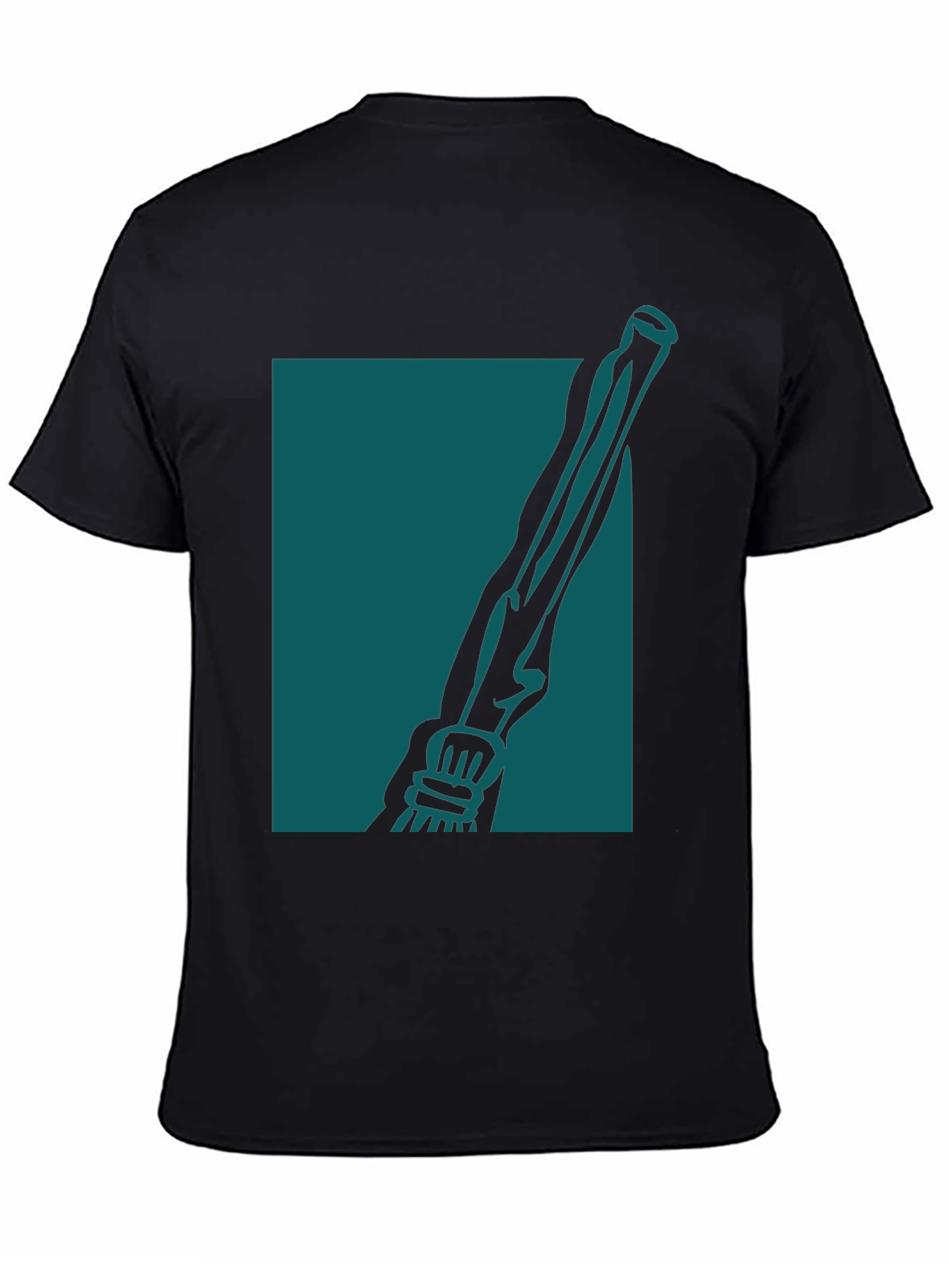 Black Unique Graphic Tee view 4