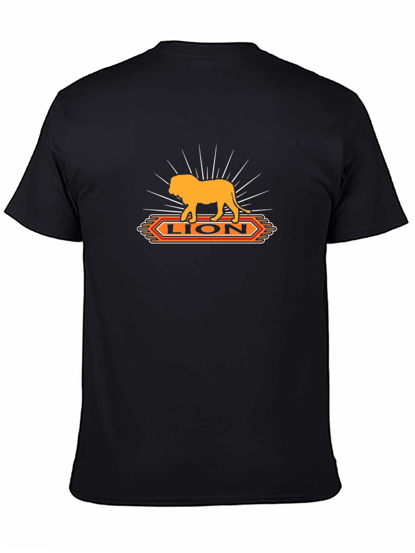 Black Lion Graphic T-Shirt - Cool Animal Design view 4