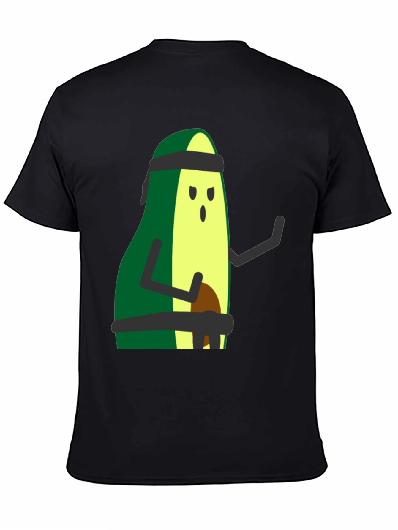 Black Avocado Karate T-Shirt - Funny Martial Arts Tee view 4