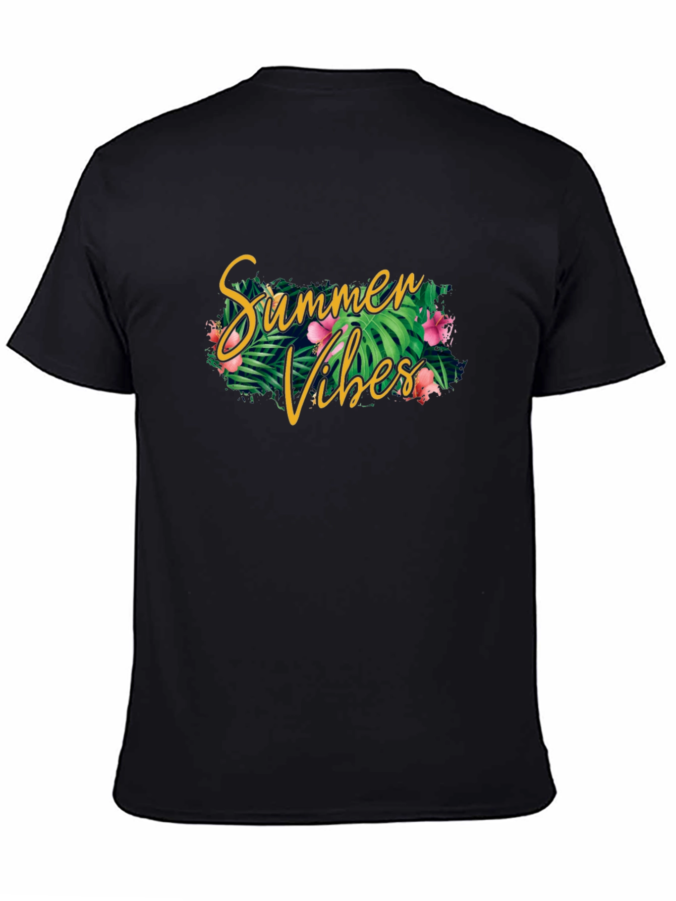 Black Summer Vibes Graphic Tee - Black T-Shirt view 4