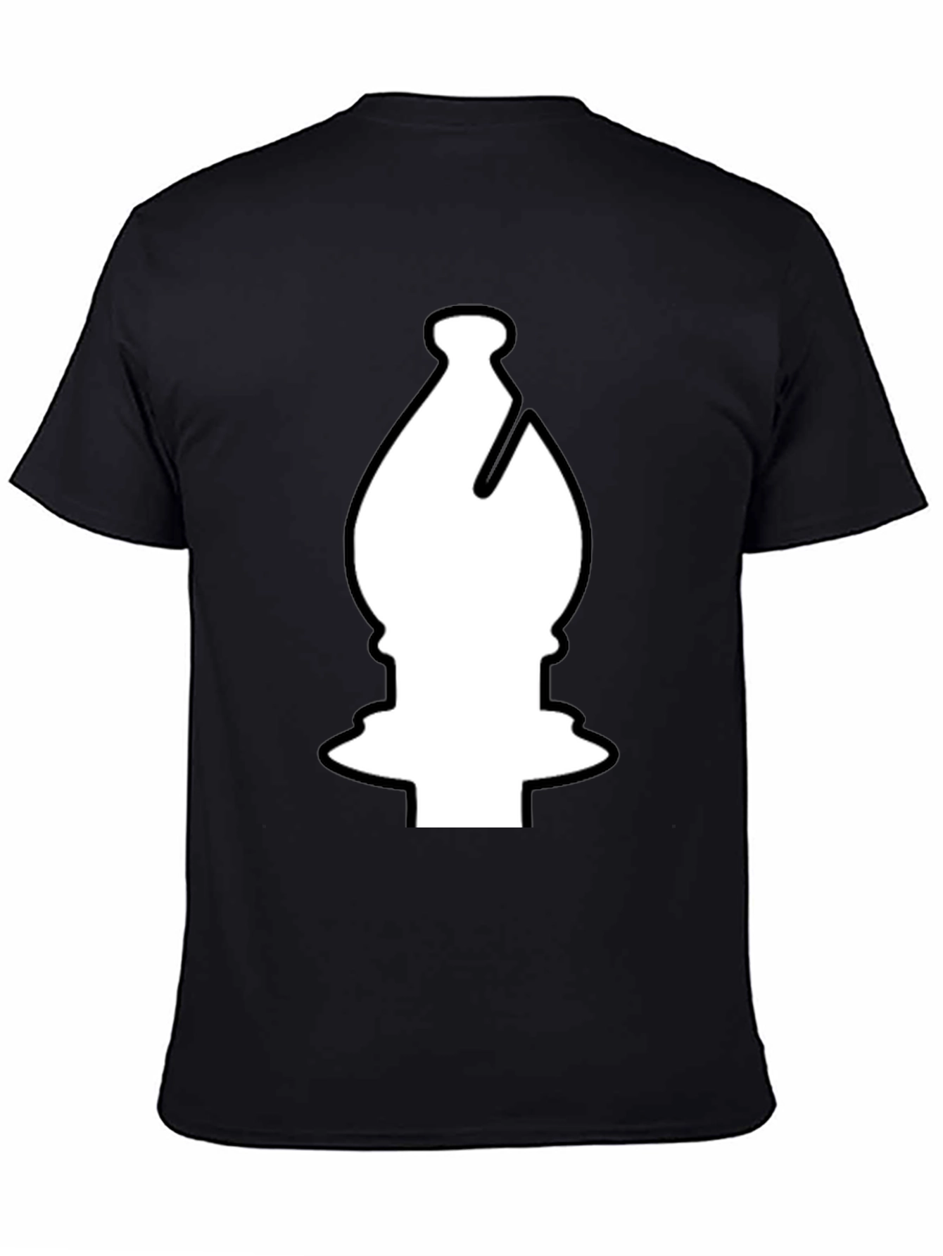 Black Chess Bishop Graphic T-Shirt - Black view 4