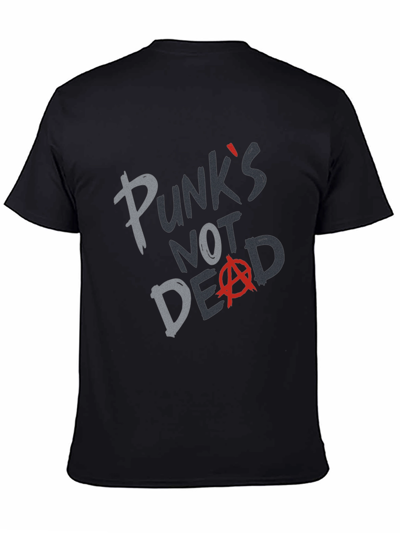 Black Punk's Not Dead T-Shirt - Bold Statement Tee view 4