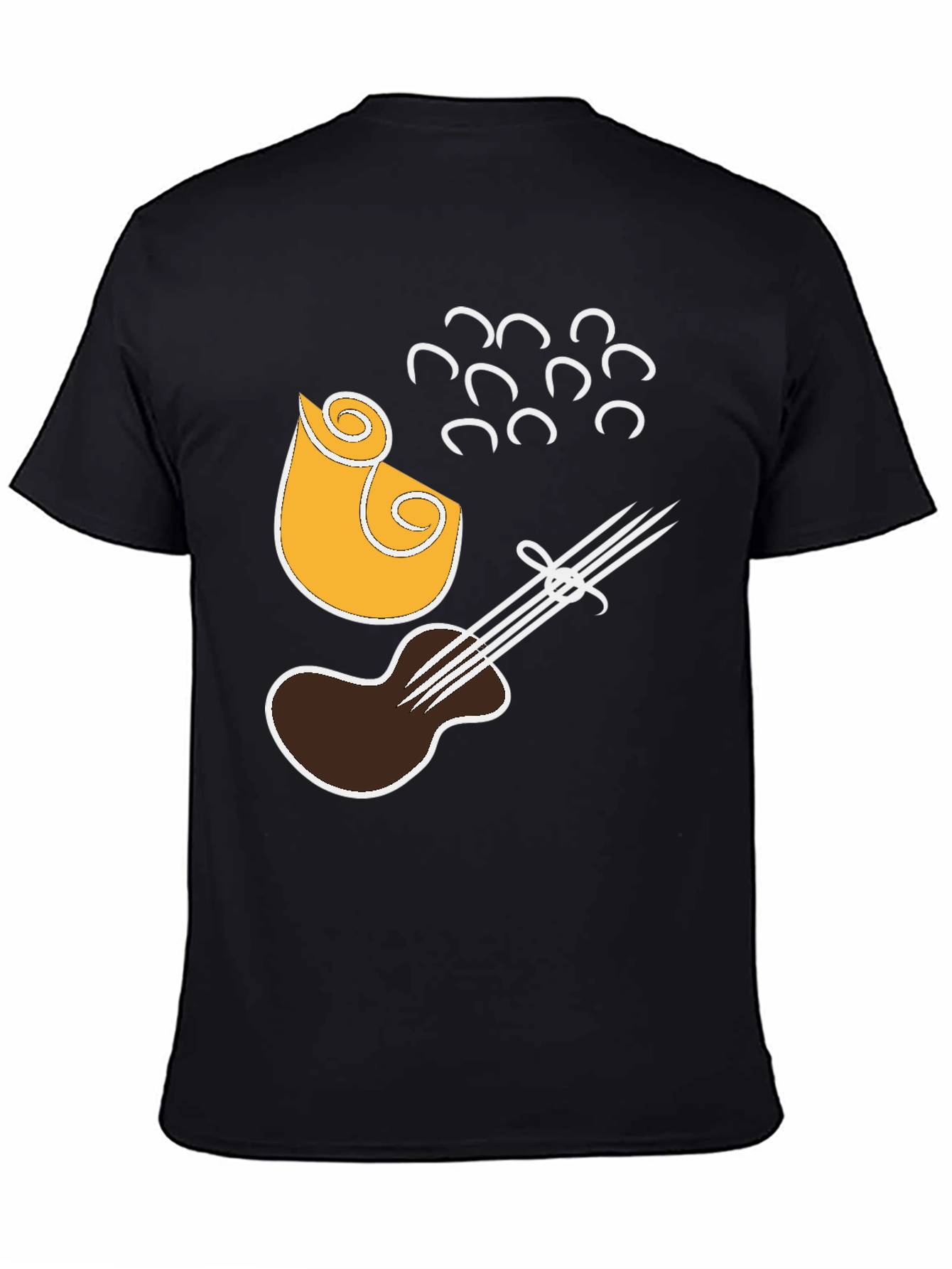 Black Musical T-Shirt - Quirky Graphic Tee view 4
