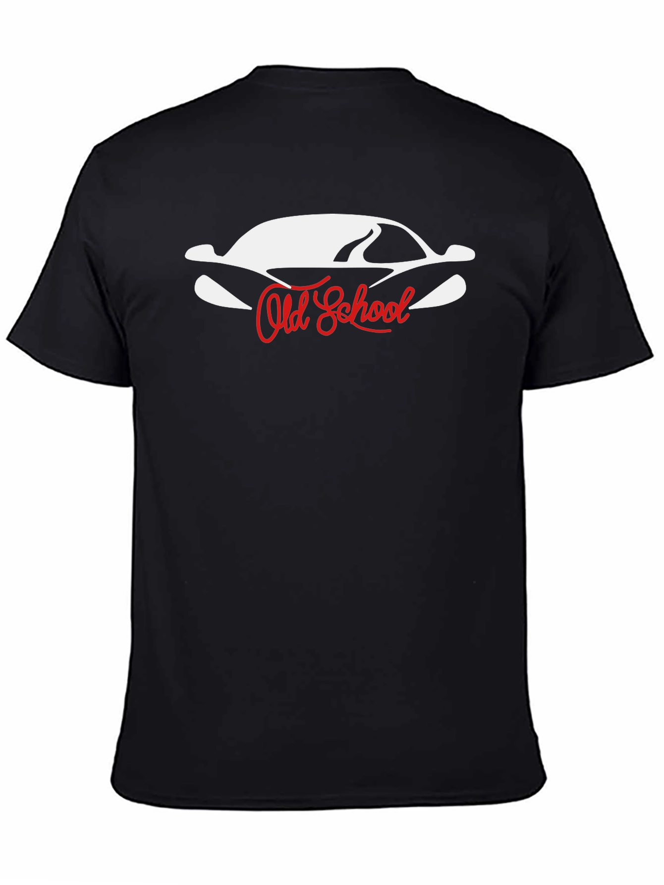 Black Old School Car Graphic T-Shirt view 4