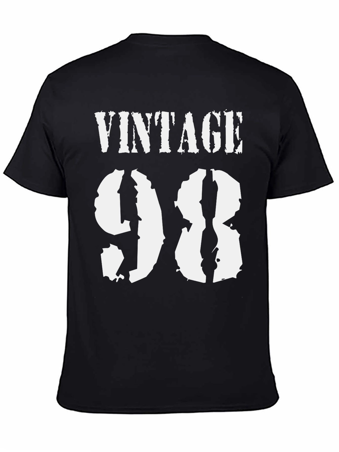 Black Vintage 98 Graphic Tee - Classic Birthday T-Shirt view 4