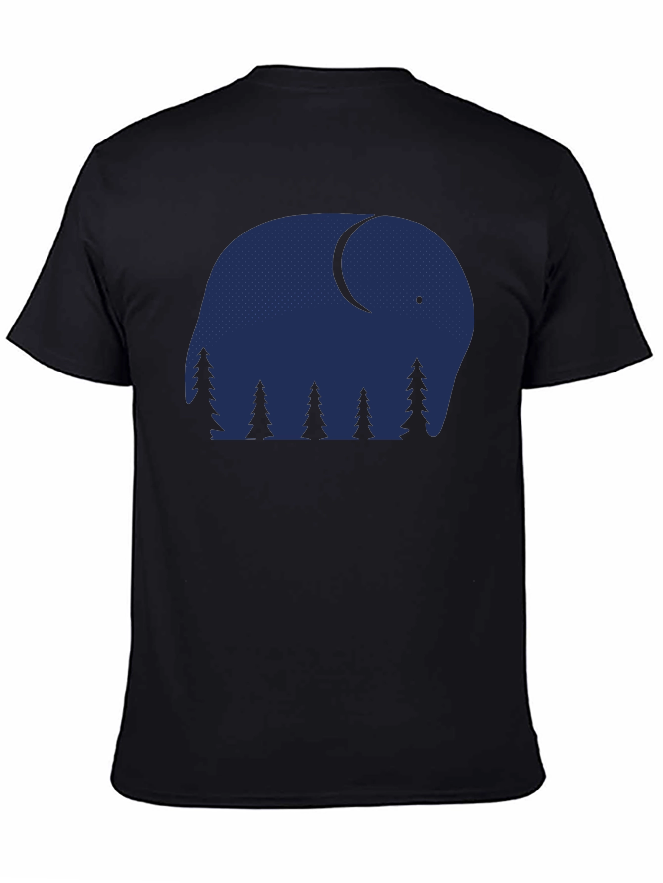 Black Elephant Nightscape Graphic Tee - Stylish & Unique! view 4