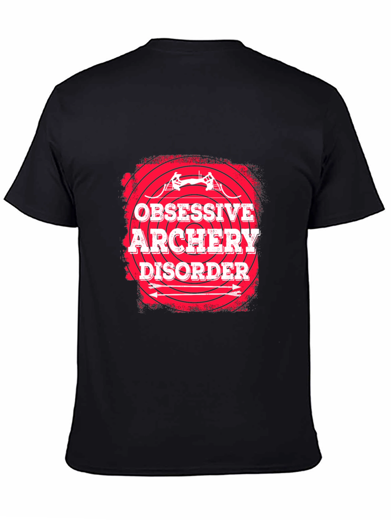 Black Obsessive Archery Disorder Black T-Shirt view 4