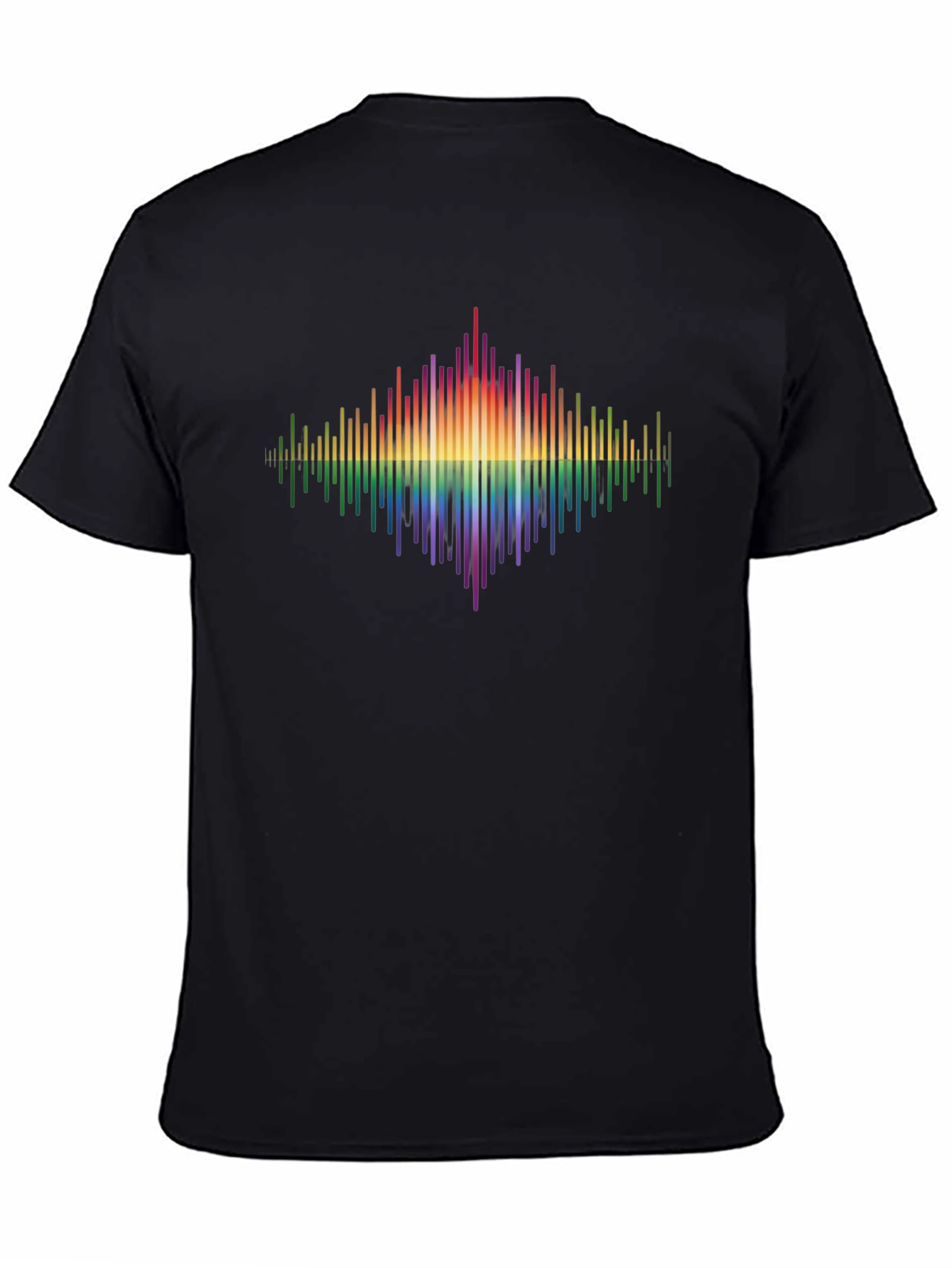 Black Rainbow Spectrum Graphic Tee - Black view 4