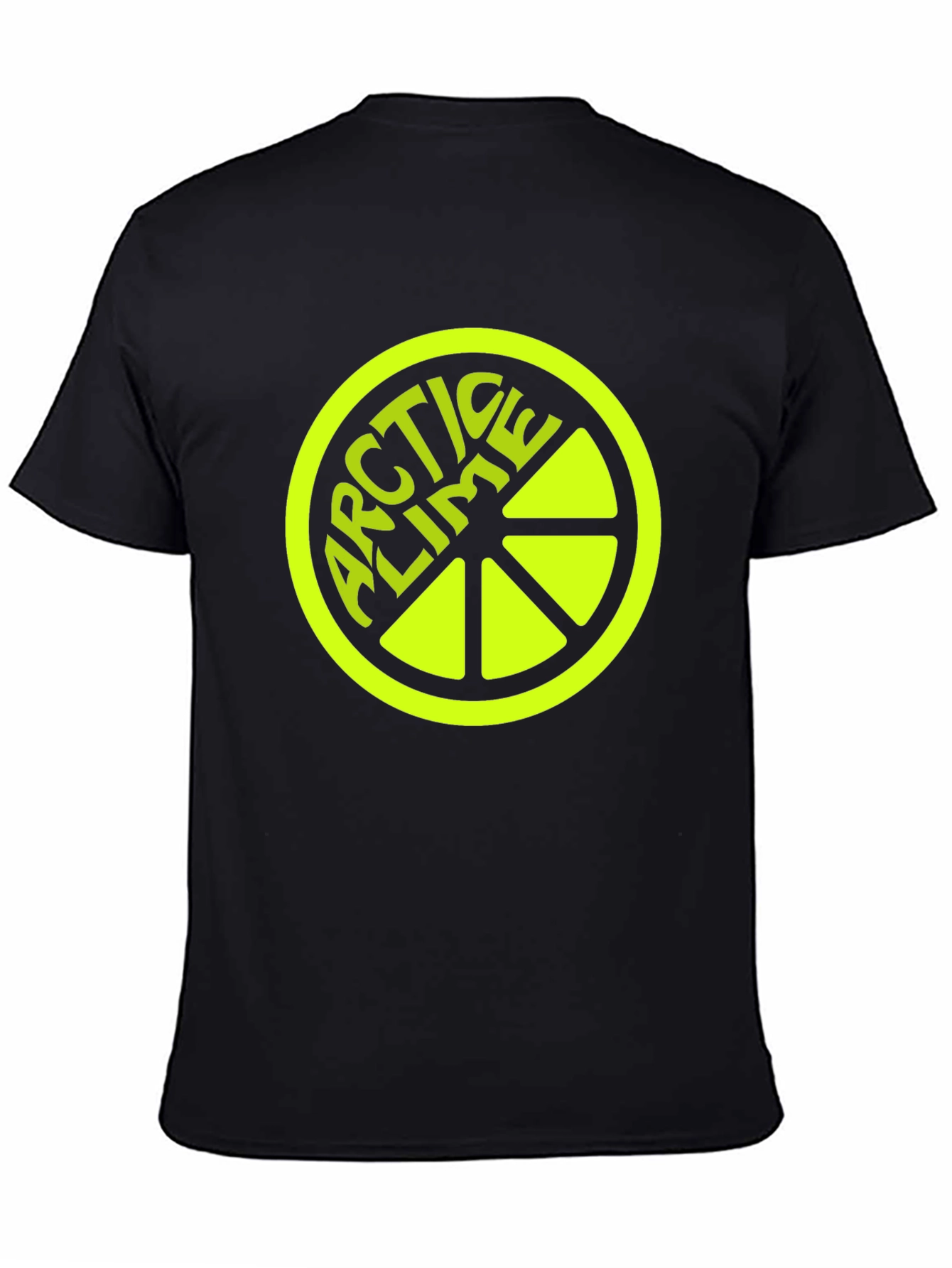 Black Arctic Lime Graphic Tee - Unisex Black T-Shirt view 4