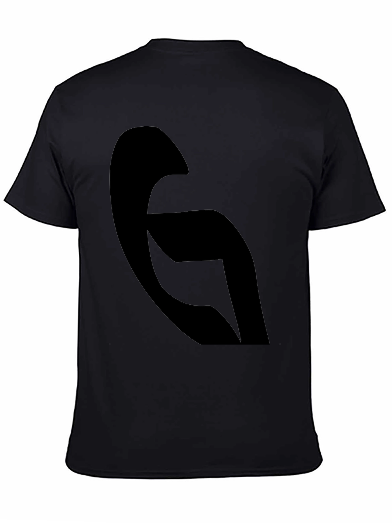 Black Modern Abstract Black Graphic Tee - Casual Style view 4